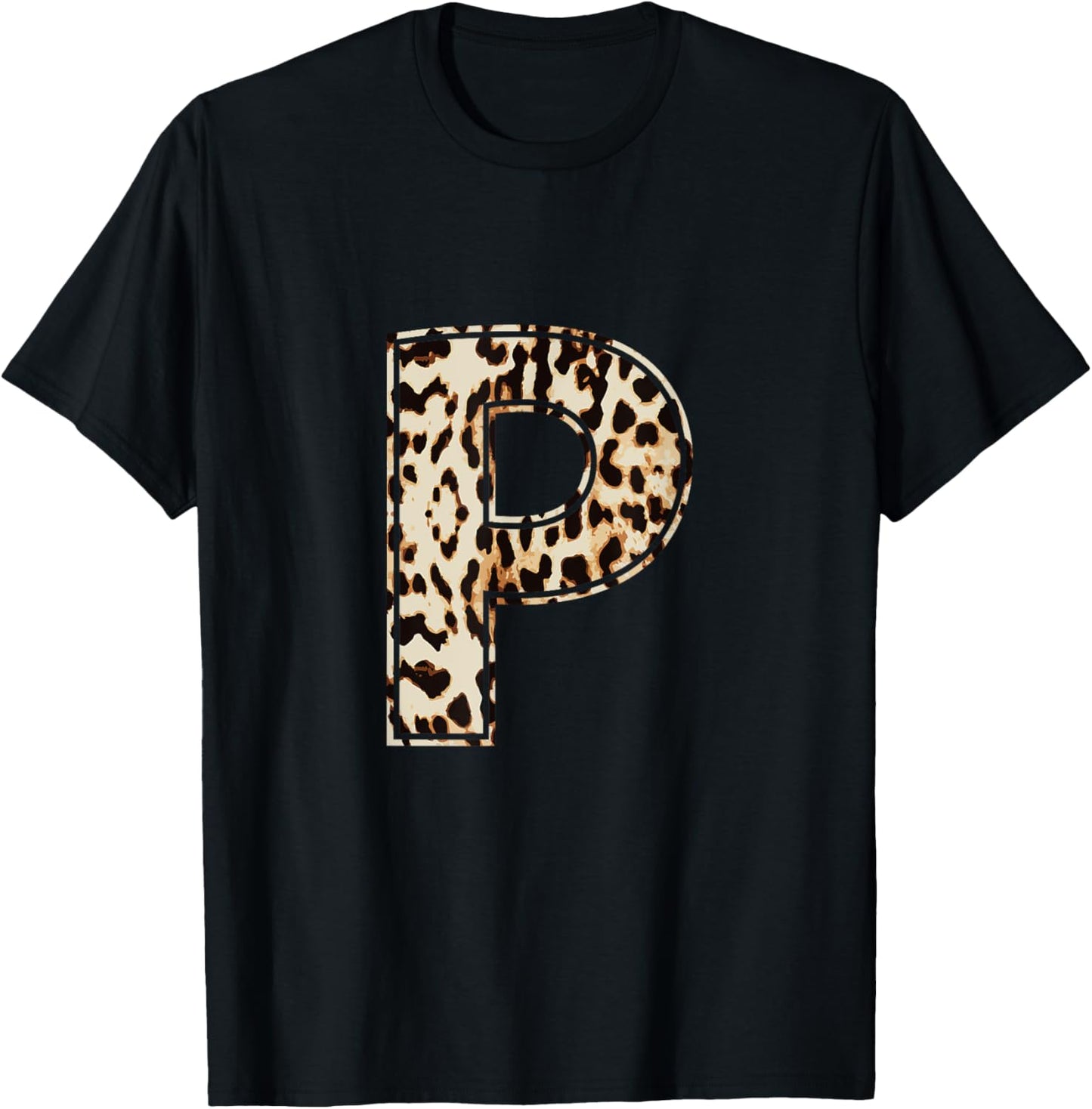 Cool Letter P Initial Name Leopard Cheetah Print Apparel Streetwear Style Everyday Wear