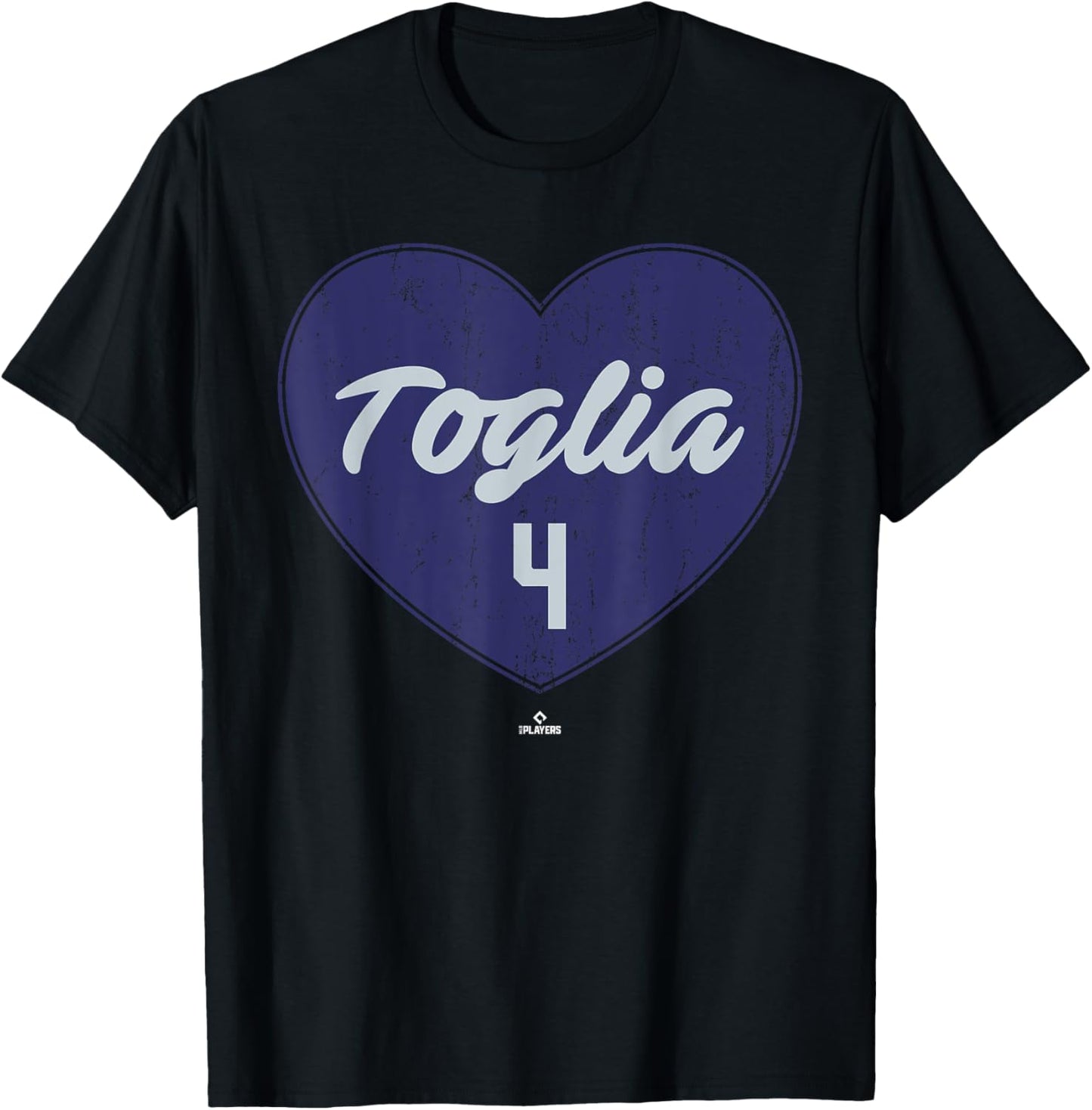 Distressed Heart Michael Toglia Colorado Baseball MLBPA Apparel | Everyday Casual Wear