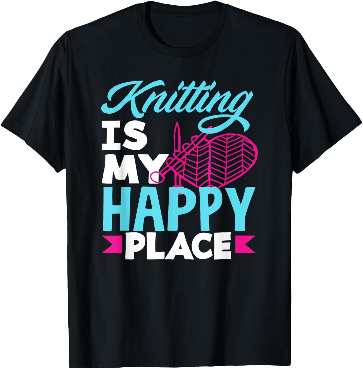 Knitting Is My Happy Place Knittng Needle Yarn Knitting Yarn Supply | Premium Quality | Perfect for Crafters