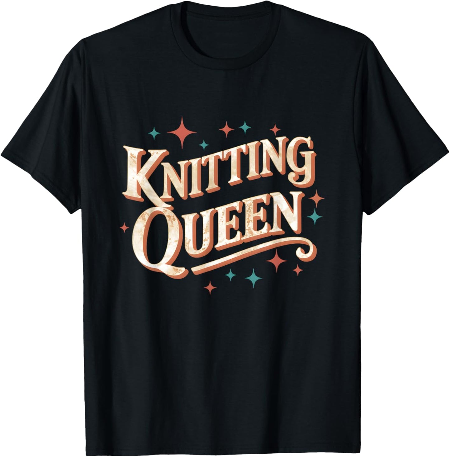 Knitting Queen Retro Typography Yarn Lover Yarn Supply | Viral US Pick | Perfect for Crafters