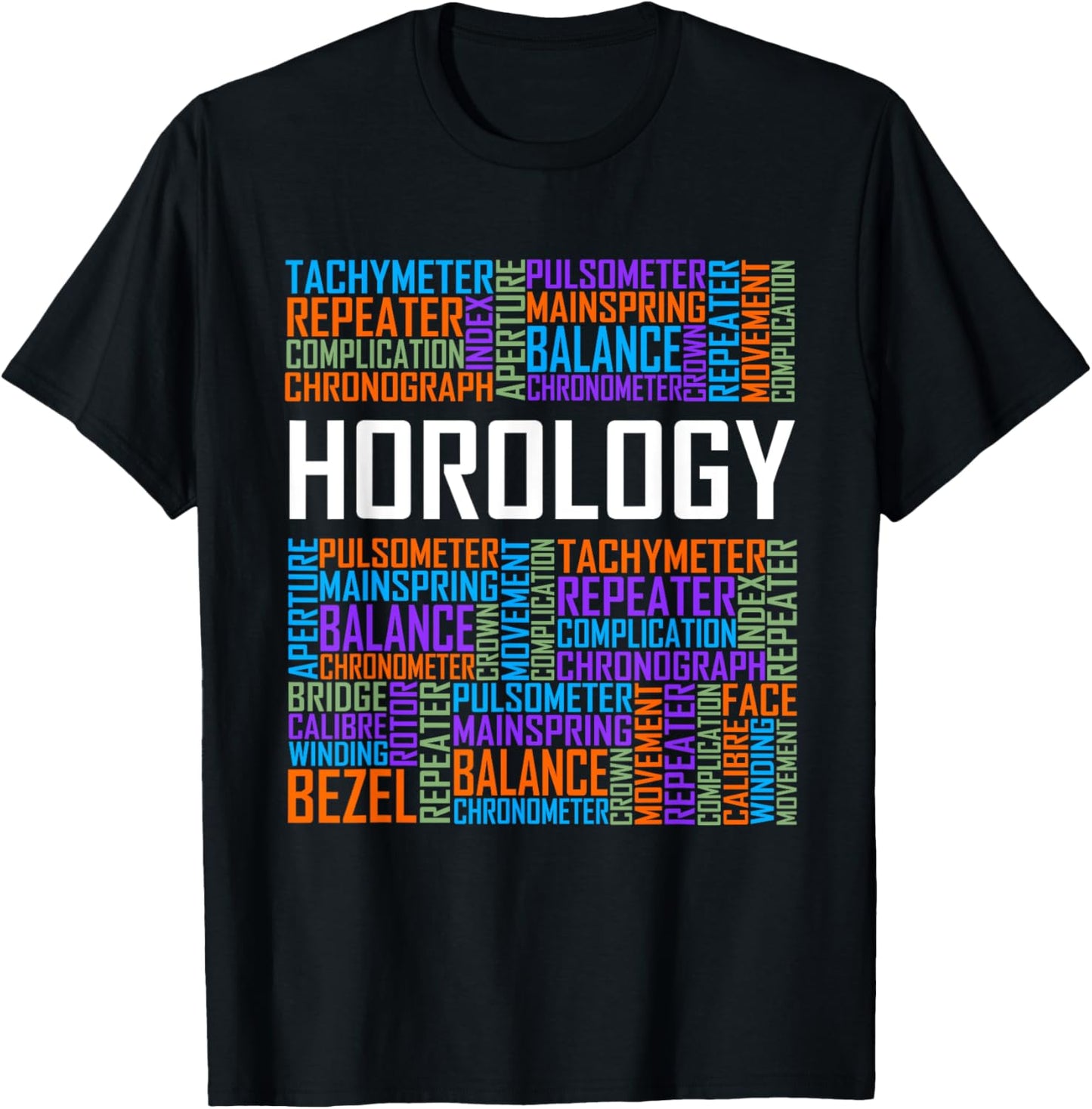 Horology Words Horologist Watchmaker Expert Clock Maker Apparel | Best Seller Pick | Aesthetic Fit