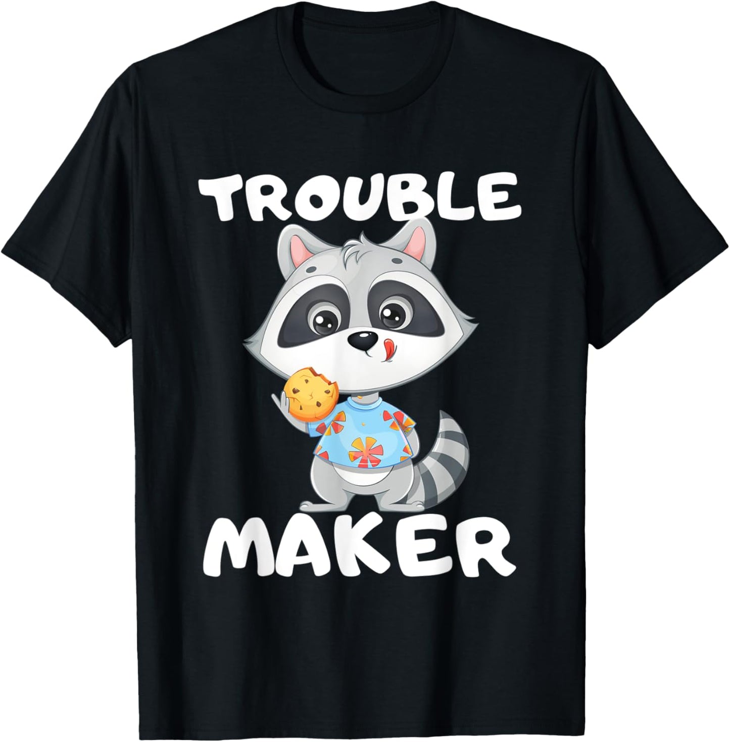 My Spirit Animal Funny Racoon Tee Trouble Maker T-Shirt | High Search Volume | Comfort Daily Wear