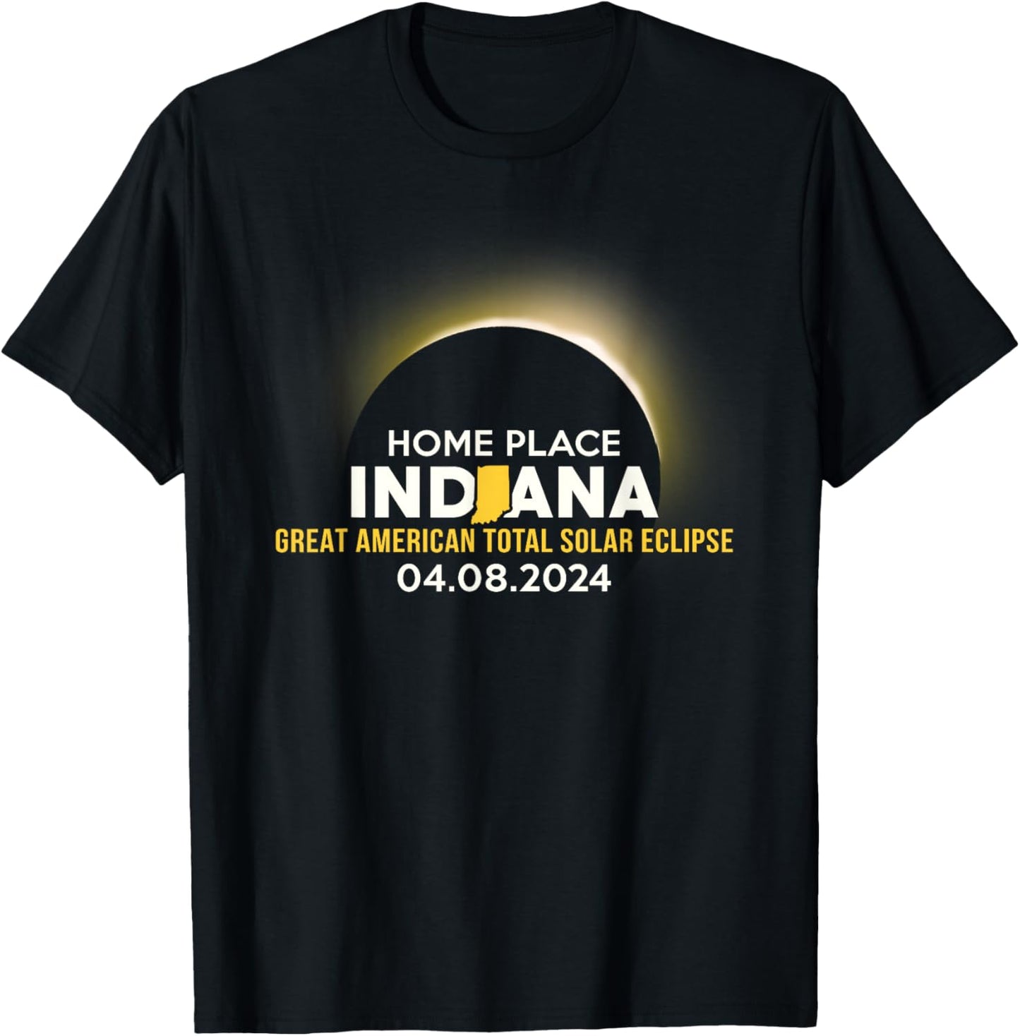 Home Place Indiana IN Total Solar Eclipse 2024 Apparel | Google Shopping Optimized | Aesthetic Casual Look