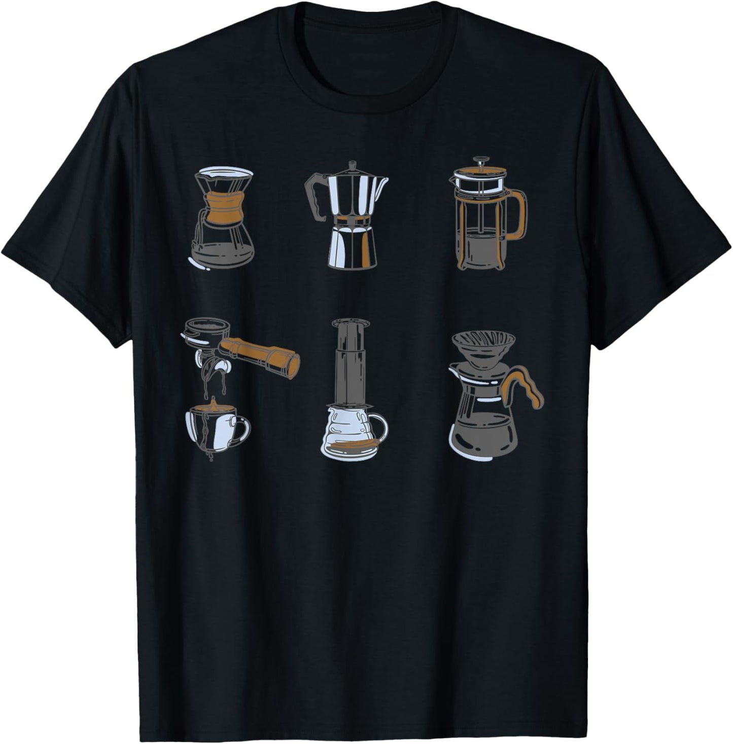 Type Of Coffee Makers Shirt For Men Women Barista T-Shirt | High Search Volume | Perfect Gift Idea
