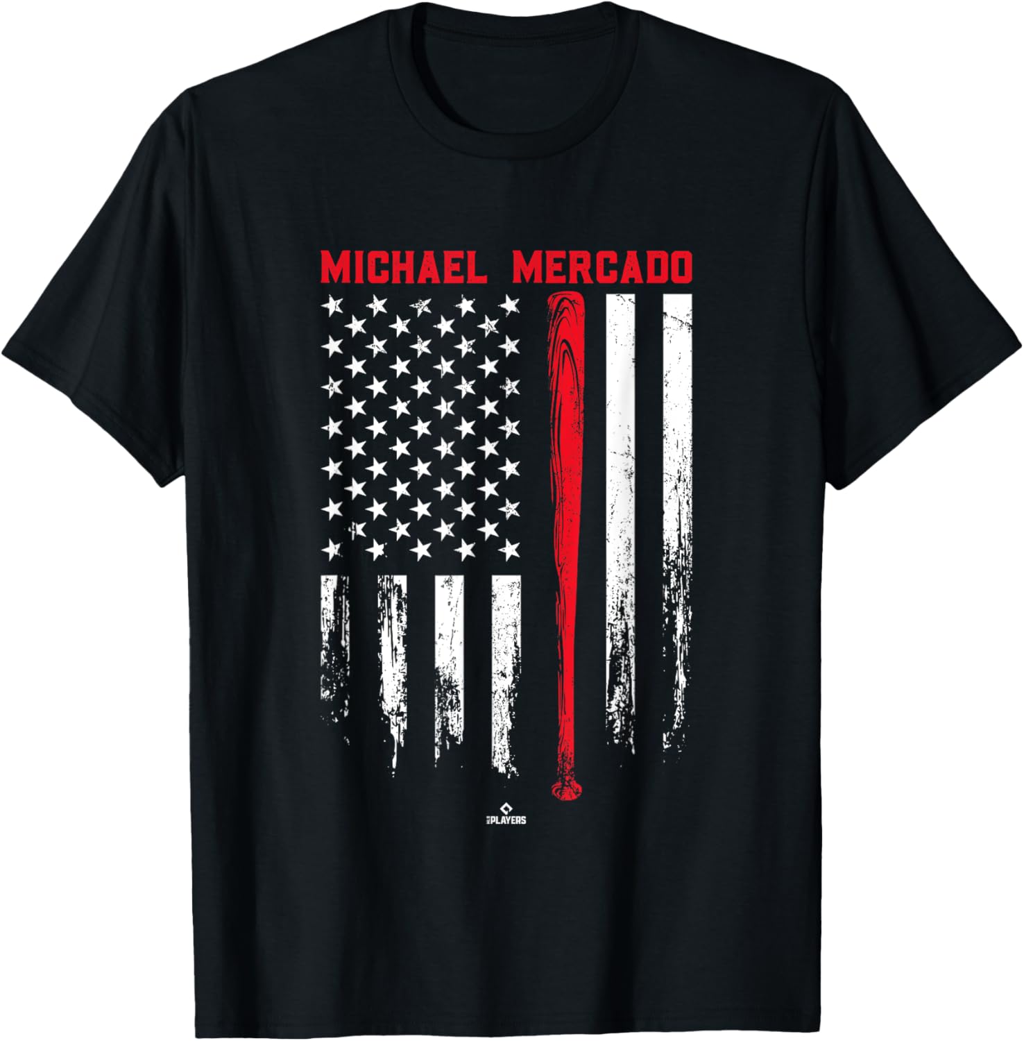 USA Flag Bat Michael Mercado Philadelphia Baseball MLBPA Apparel | US Best Seller
