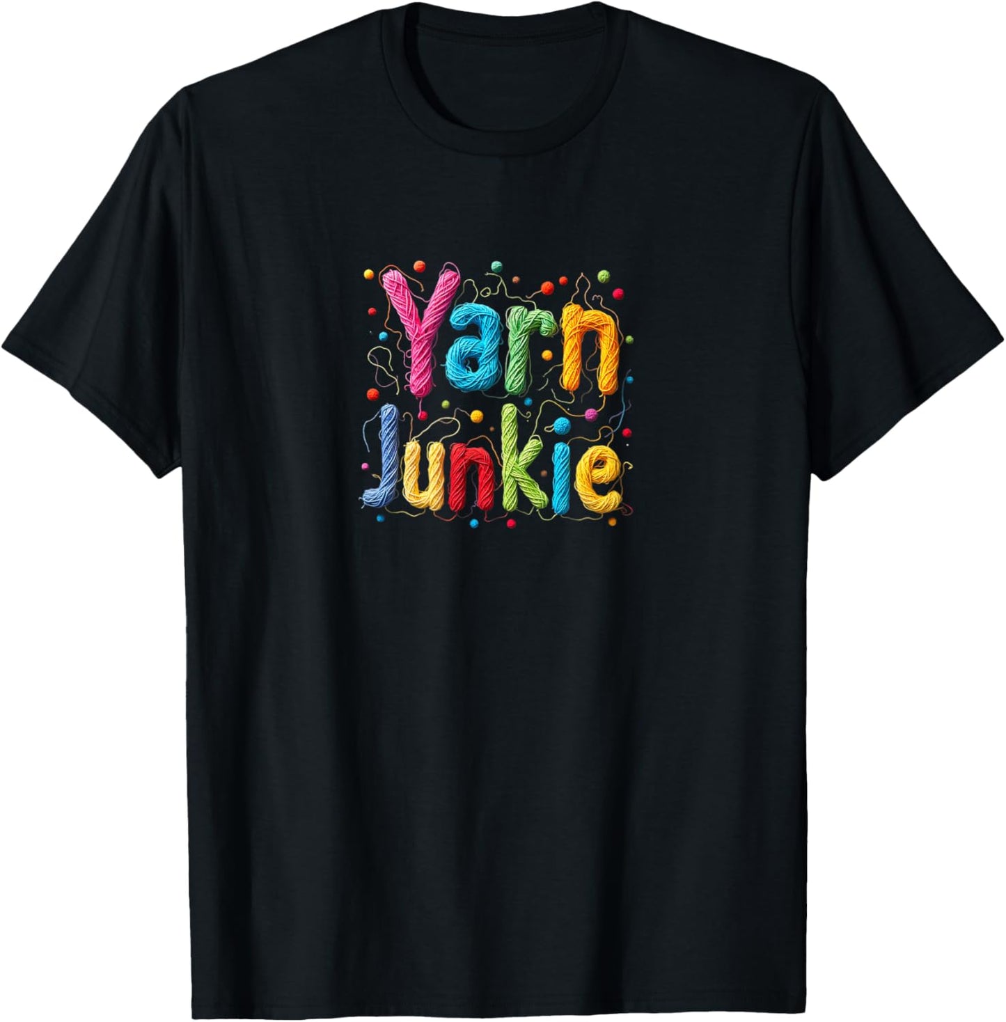 Yarn Junkie Colorful Knitting Crochet Typography Yarn Supply | Top Rated | Perfect for Crafters