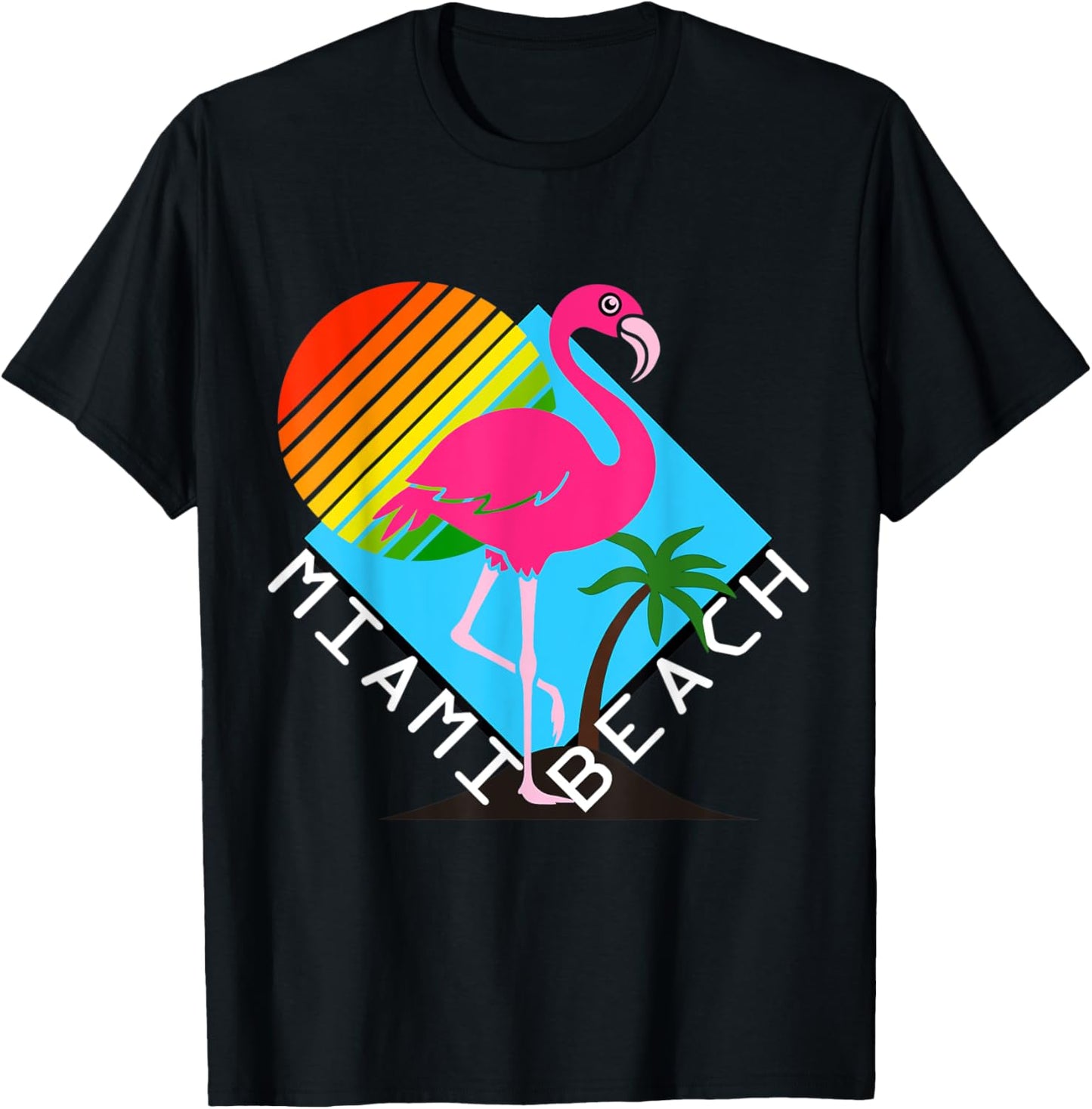 Miami Florida Beach Flamingo Surfing Sun and Sand Paradise Men Women Kids Apparel | Trending 2025 | Aesthetic Casual Look
