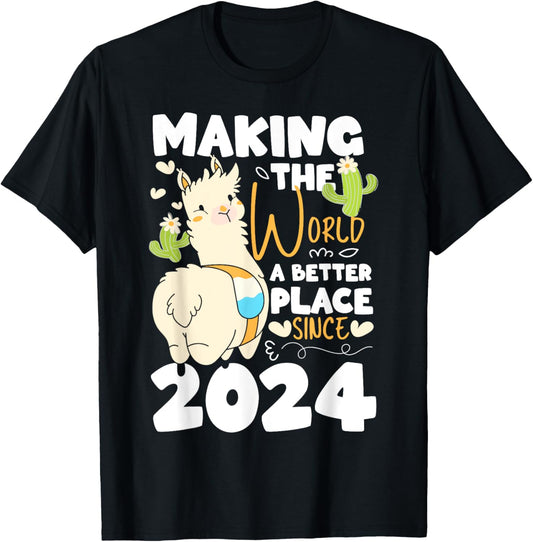 1 Birthday Making the world a better place since 2024 Apparel | High Search Volume | Daily Wear Essential