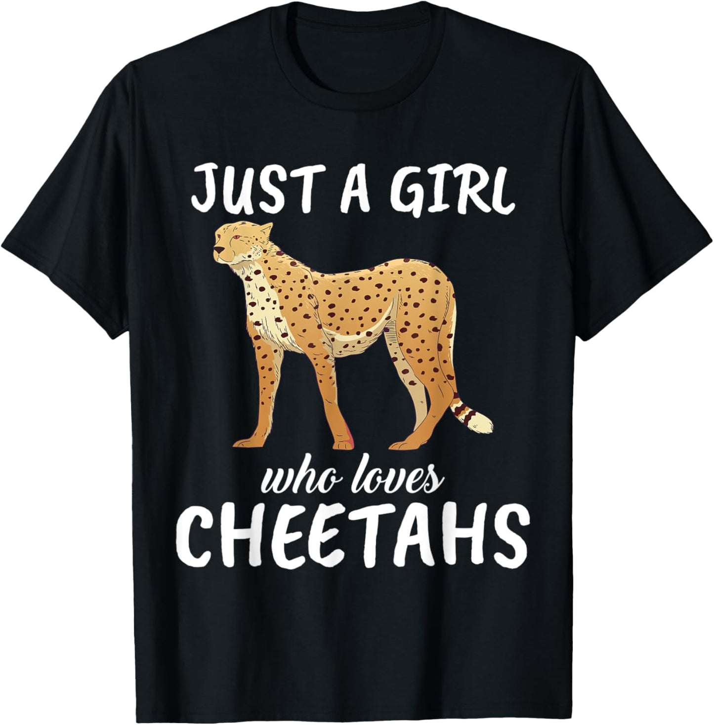 Women s Just A Girl Who Loves Cheetahs Gift Cheetahs Apparel Premium Print Hot Right Now