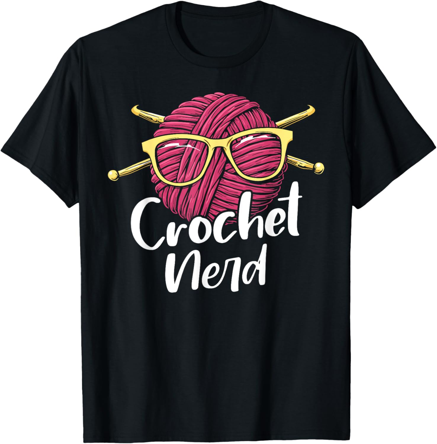 Crochet nerd funny crocheting yarn with sunglasses Yarn Supply | Top Rated | Customer Favorite