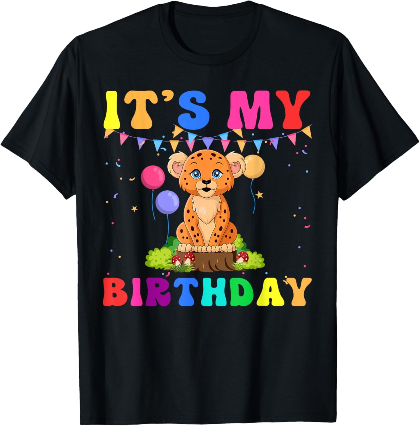 Cool It s My Birthday Party Cheetah Animals Apparel Comfort Fit US Top Pick