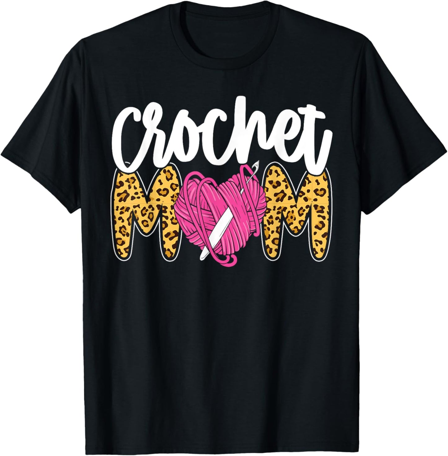 Crocheting Leopard Cheetah Crochet Mom Apparel Premium Print Best Seller Look