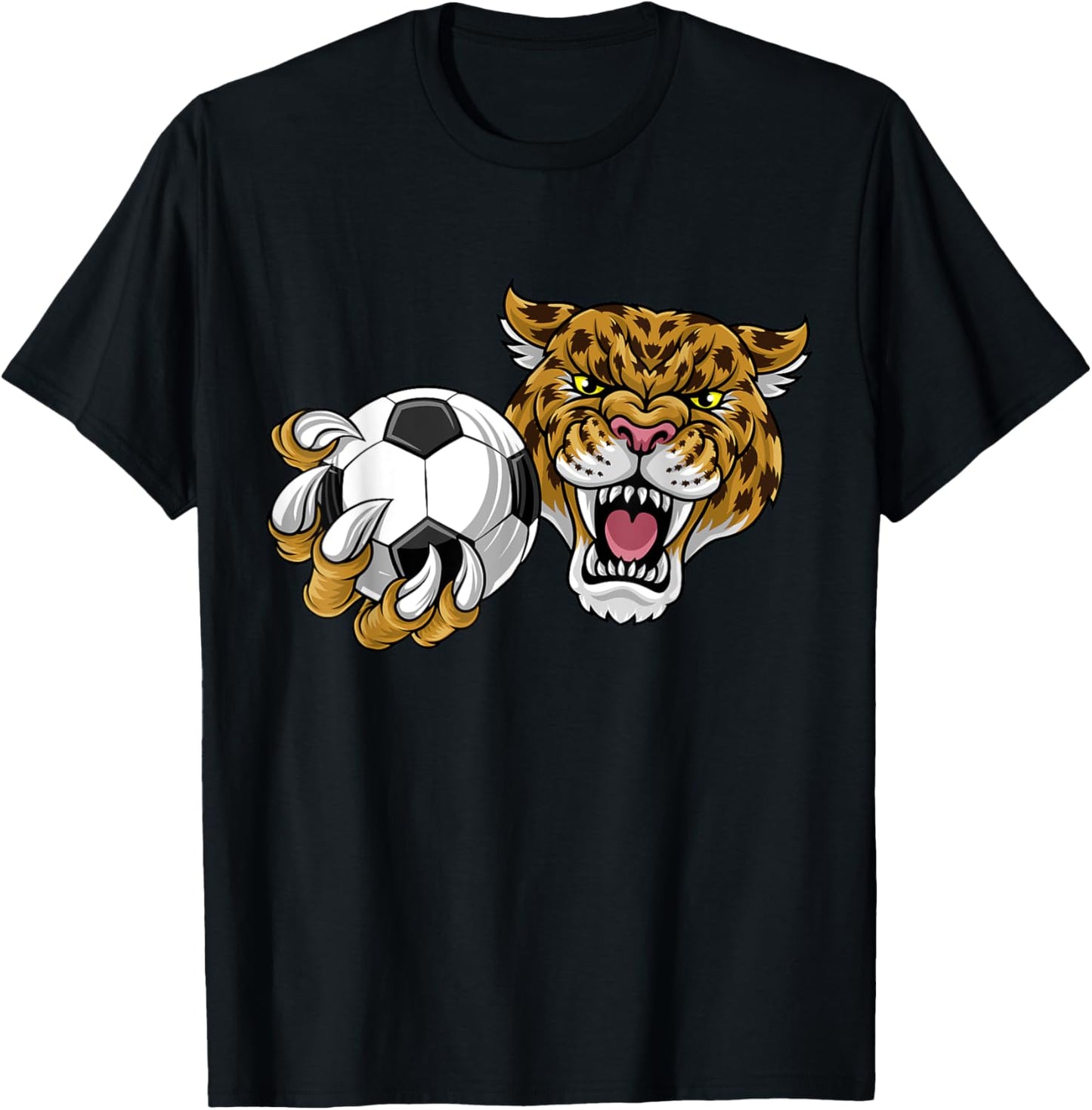 Jaguar Leopard Cheetah Soccer Ball Cartoon Character Apparel Streetwear Style Gift Ready