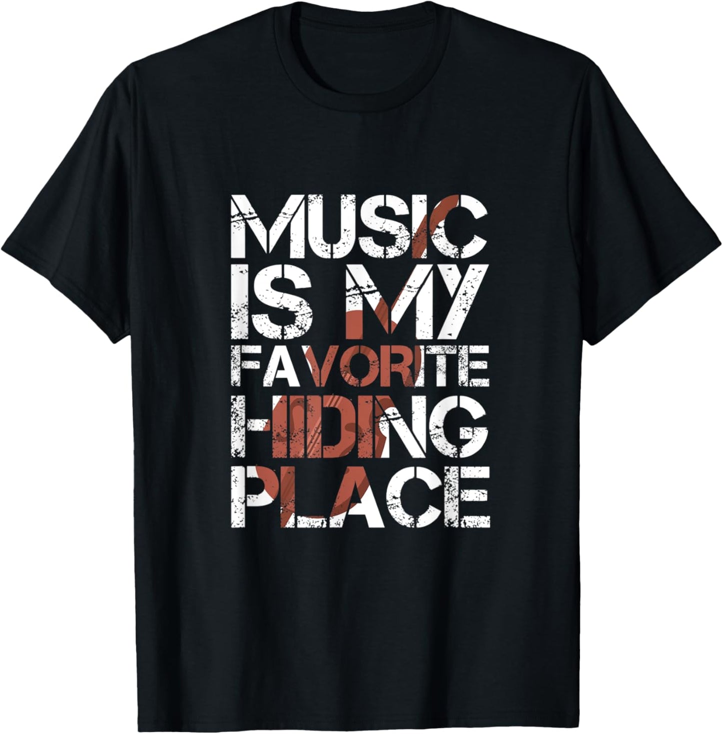Violin Player Violinist Music Is My Favorite Hiding Place Apparel | Bestseller Style | Customer Favorite