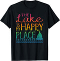 The Lake is My Happy Place T-Shirt Sailboat Novelty T-Shirt | US Viral Pick | High CTR Boost