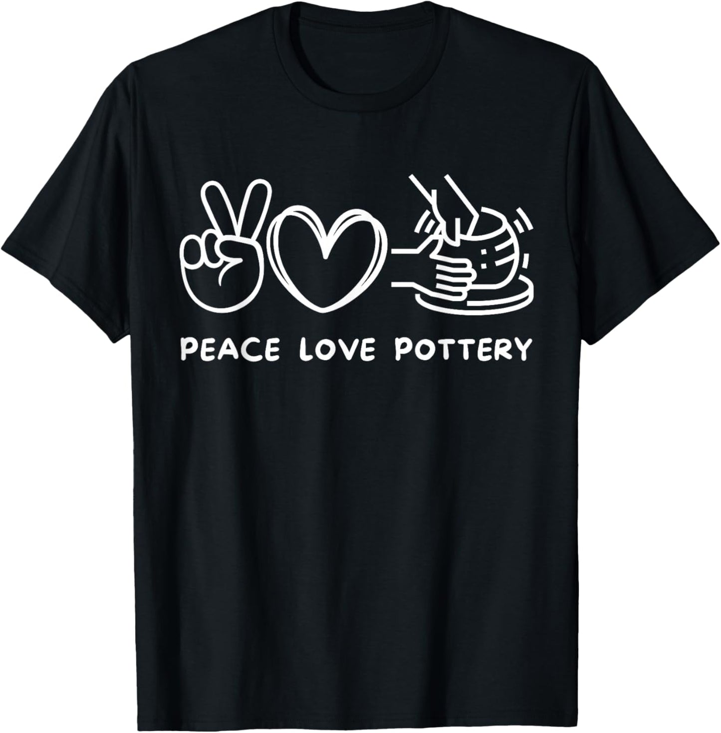 Peace, Love Pottery Retro Pottery Lover Ceramics Artist Apparel | Trending 2025 | Perfect Gift Idea
