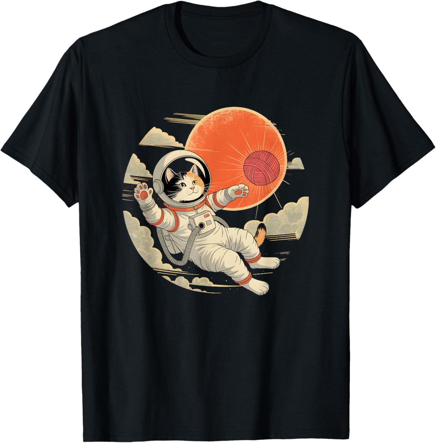 Astronaut Calico Cat Playing with Yarn in Space Yarn Supply | Premium Quality | Customer Favorite
