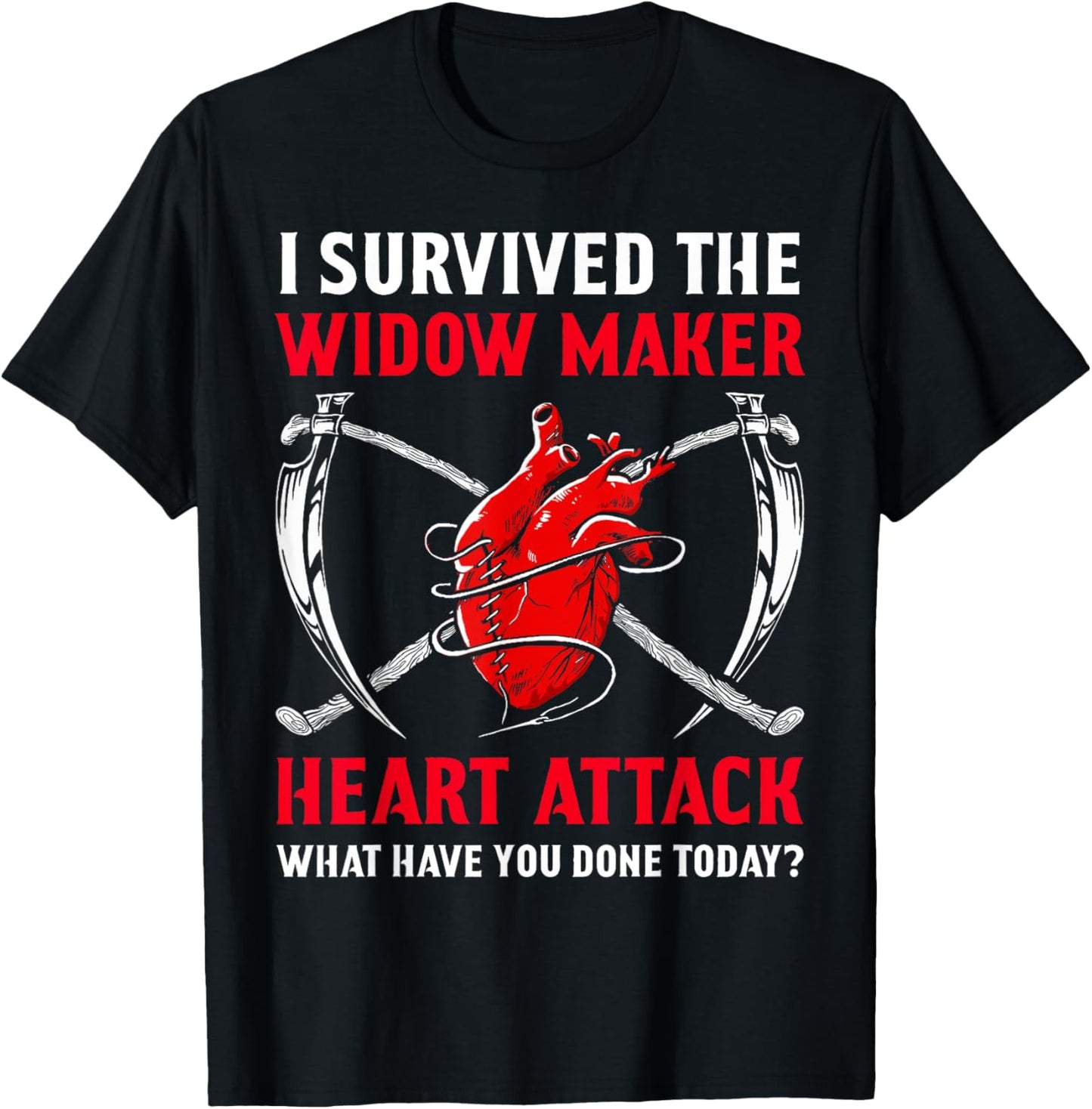 I Survived The Widow Maker Heart Attack Heart Disease Apparel | US Viral Style | Perfect Gift Idea
