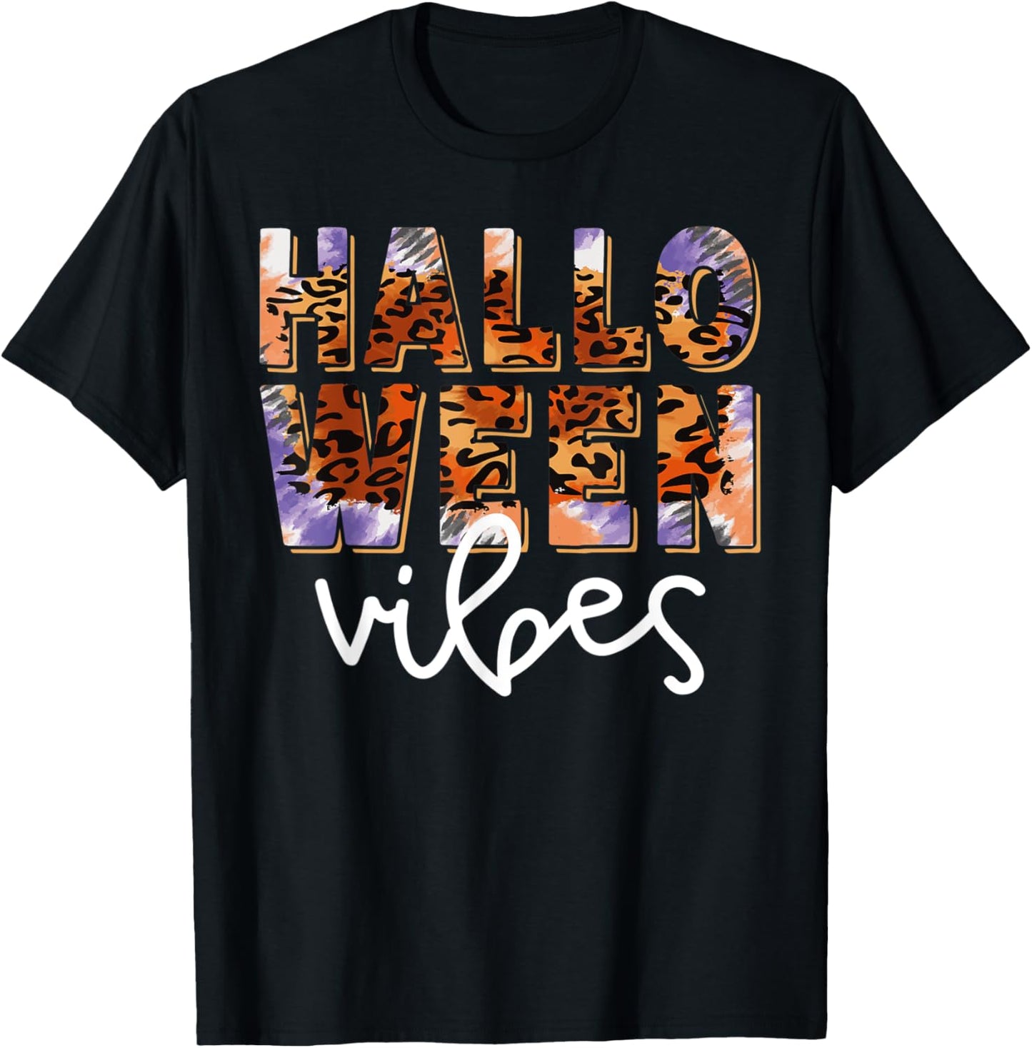 Halloween Vibes Leopard Cheetah Print Spooky Costume Apparel High Search Demand Everyday Wear