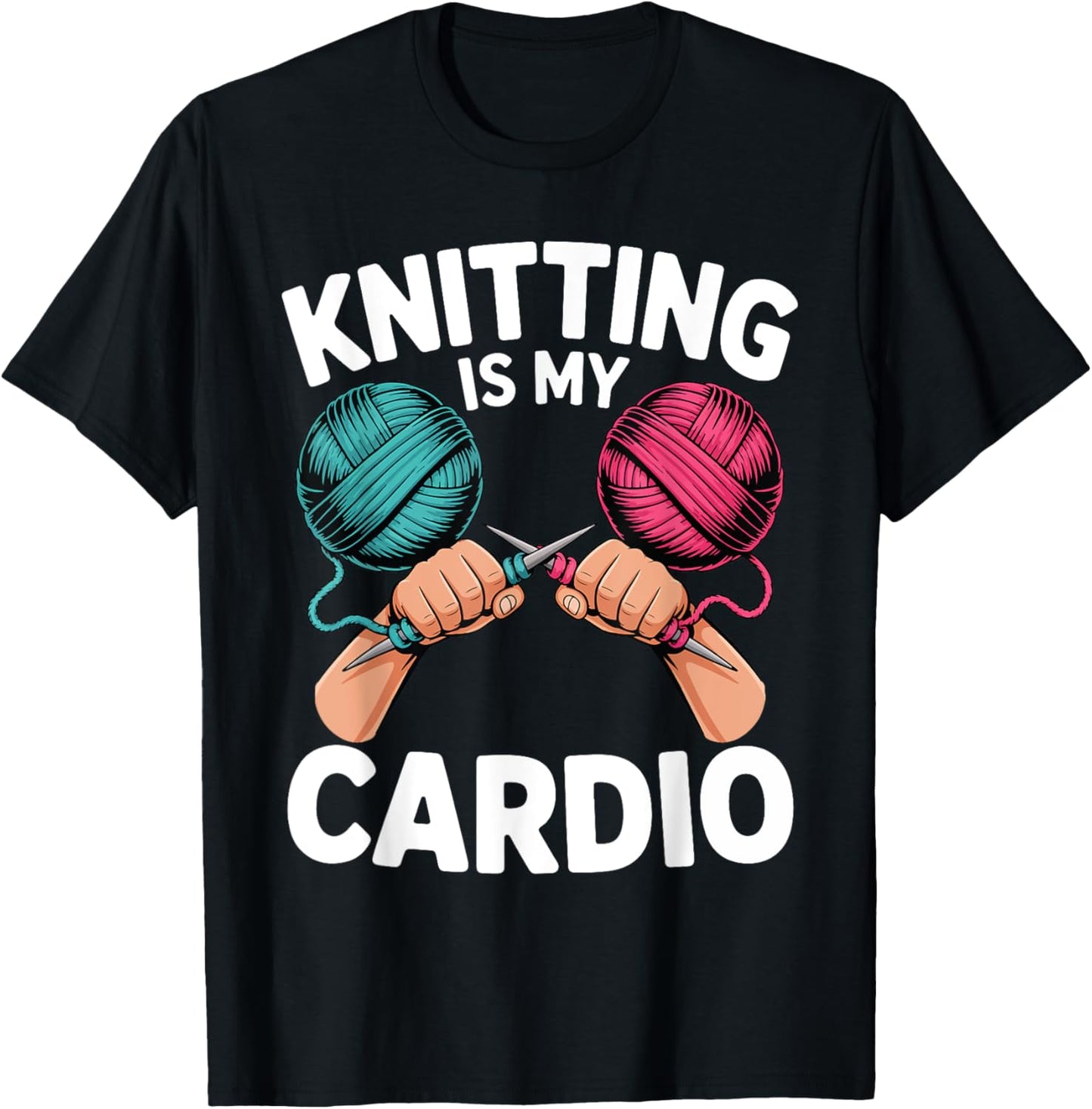Knitting Is My Cardio Amusing Hobby Crafters Knit Yarn Life Yarn Supply | Top Rated | High CTR Title