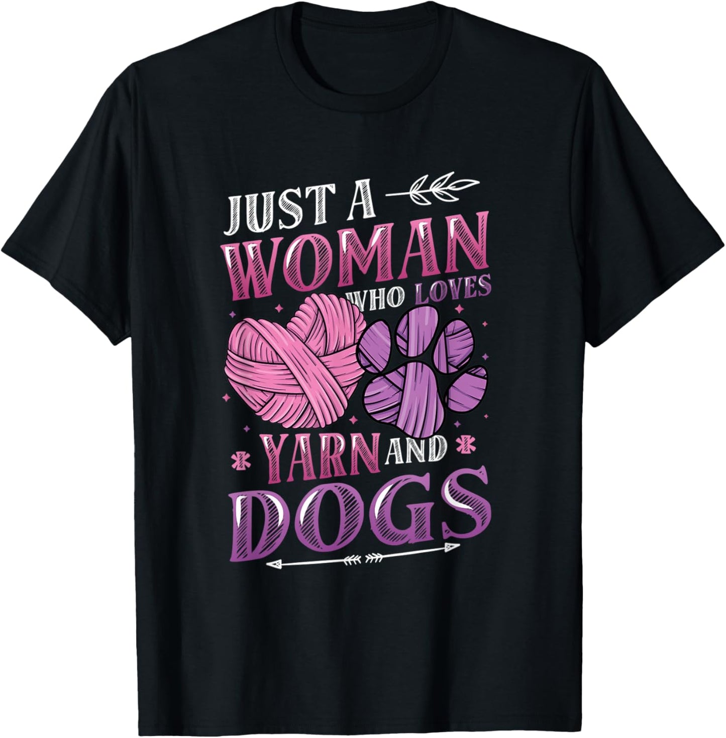 Just A Woman Who Loves Yarn And Dogs Yarn Lover Yarn Supply | Premium Quality | Perfect for Crafters