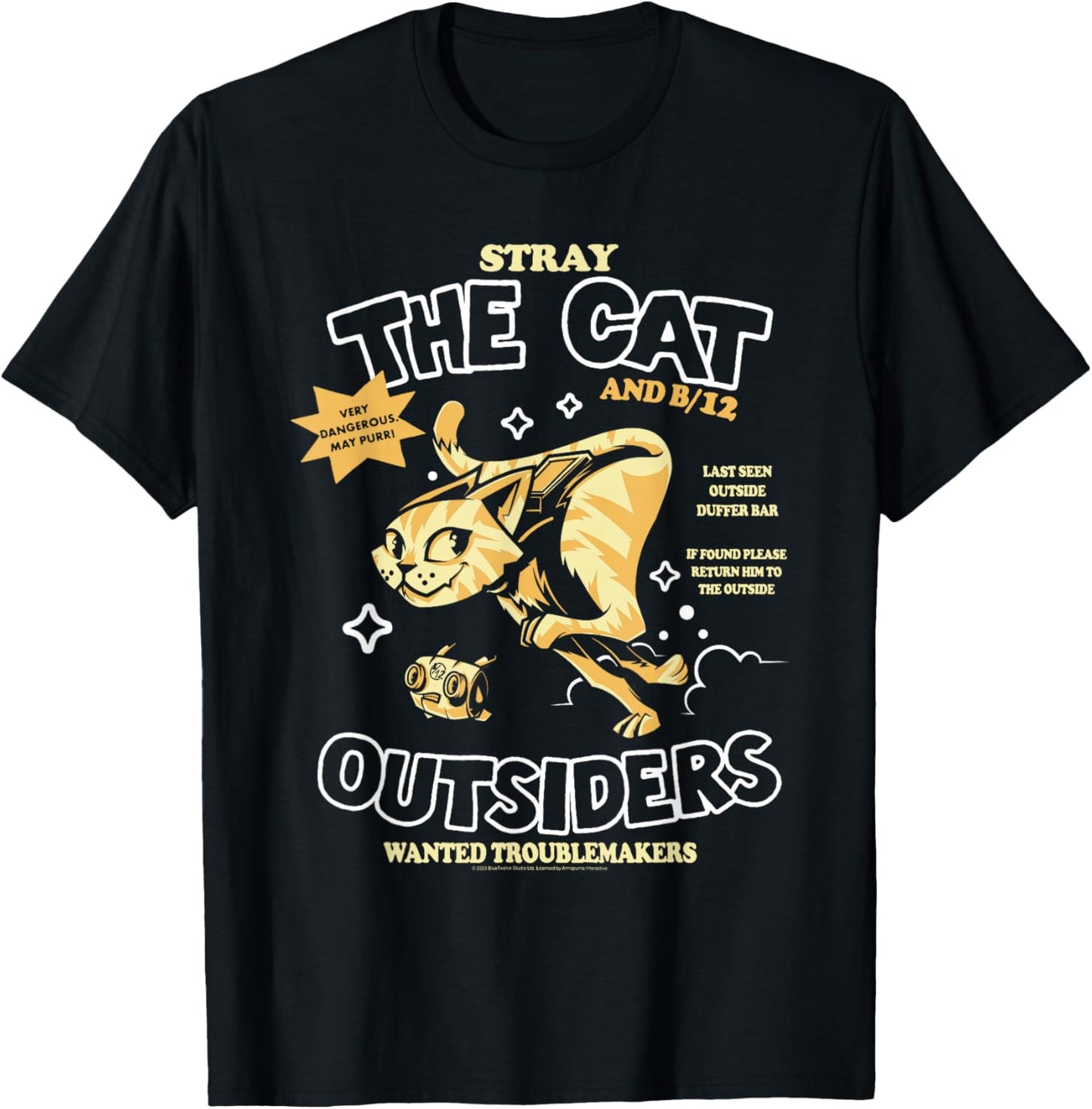 Stray The Cat Outsiders Wanted Troublemakers Video Game Apparel | Best Seller Pick | Comfort Daily Wear