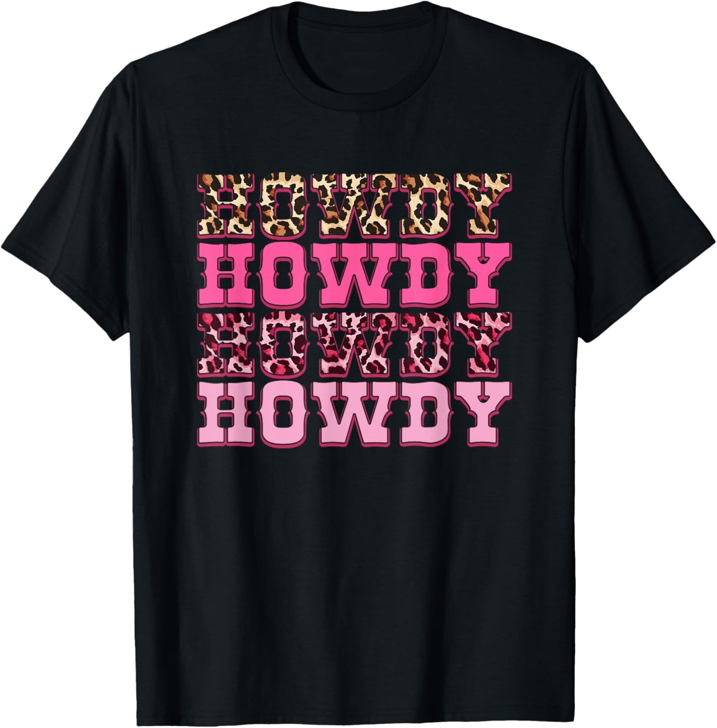 Howdy Pink Cheetah Pattern Western Vibes Apparel Trending US Hot Right Now