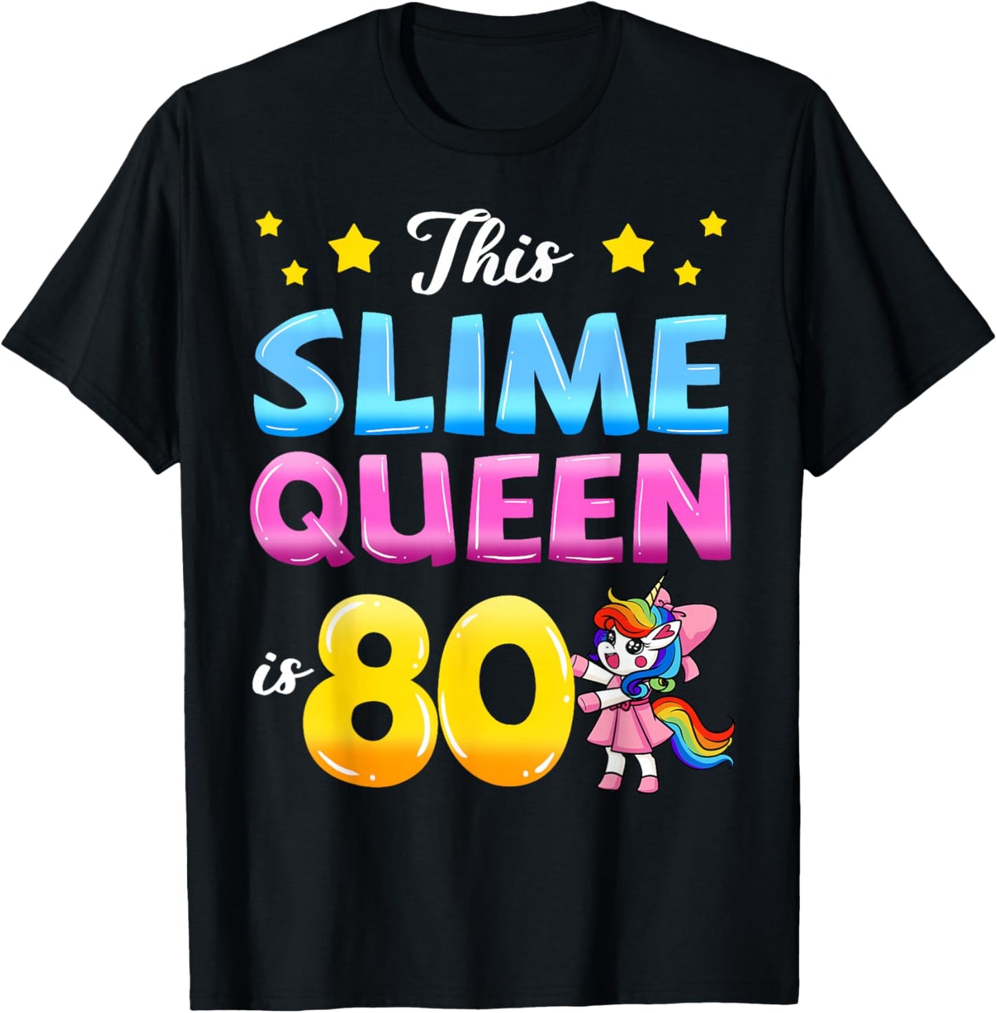 Slime Queen 80th Birthday Crafter Sensory Play Squish Maker Apparel | US Viral Style | Perfect Gift Idea
