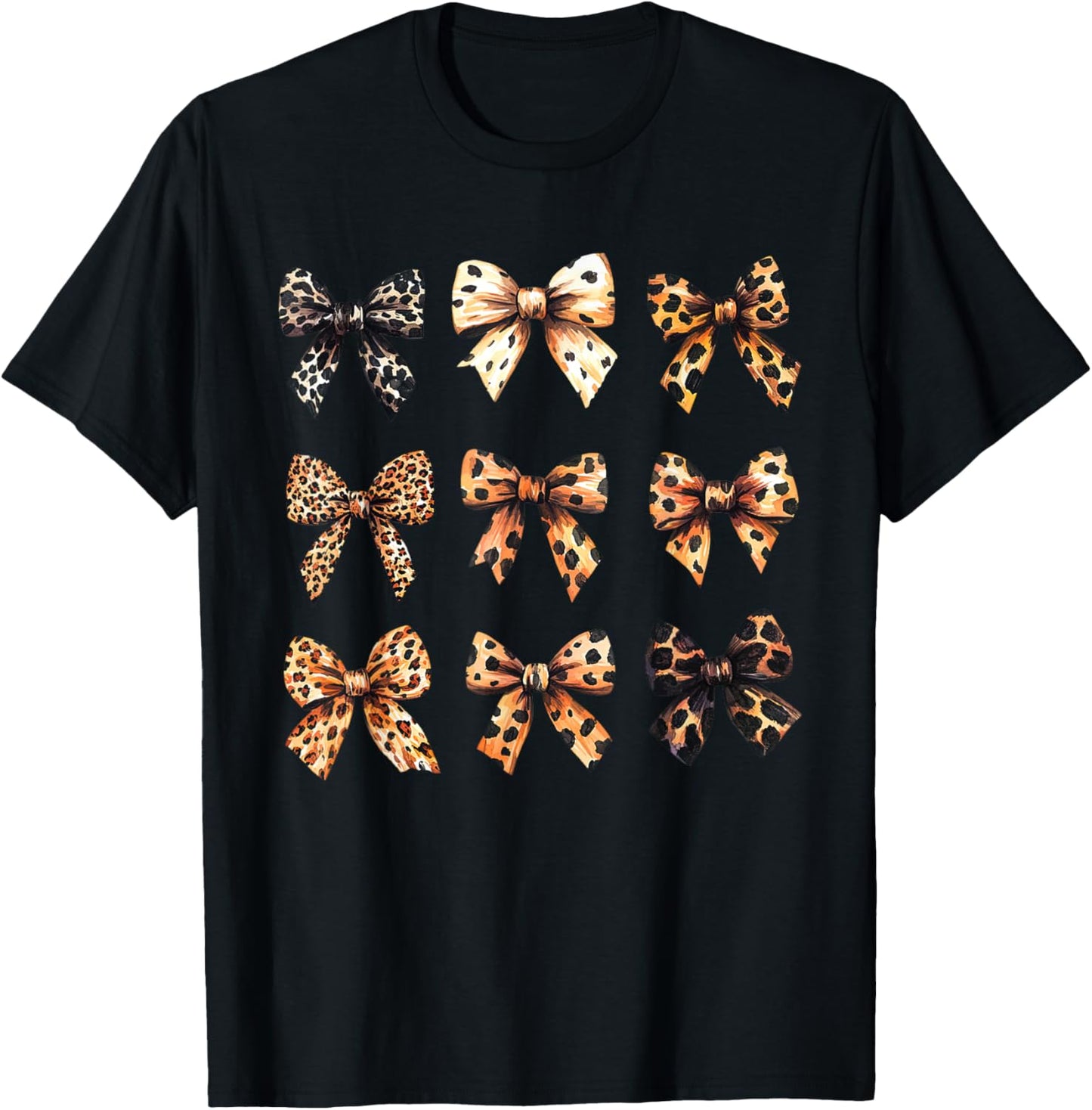 Cute Leopard Cheetah Print Coquette Bows Girly Ribbon Bow Apparel Comfort Fit Hot Right Now