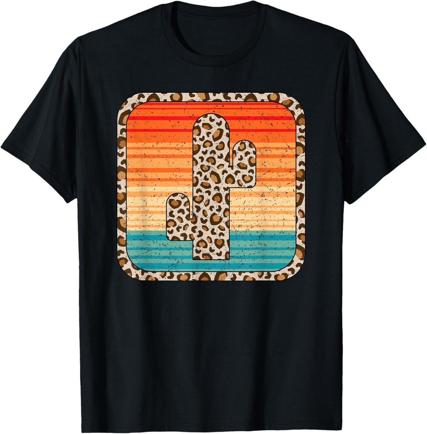 Leopard Cactus Serape Pattern Cheetah Print Retro Vintage Apparel Viral TikTok Find US Top Pick