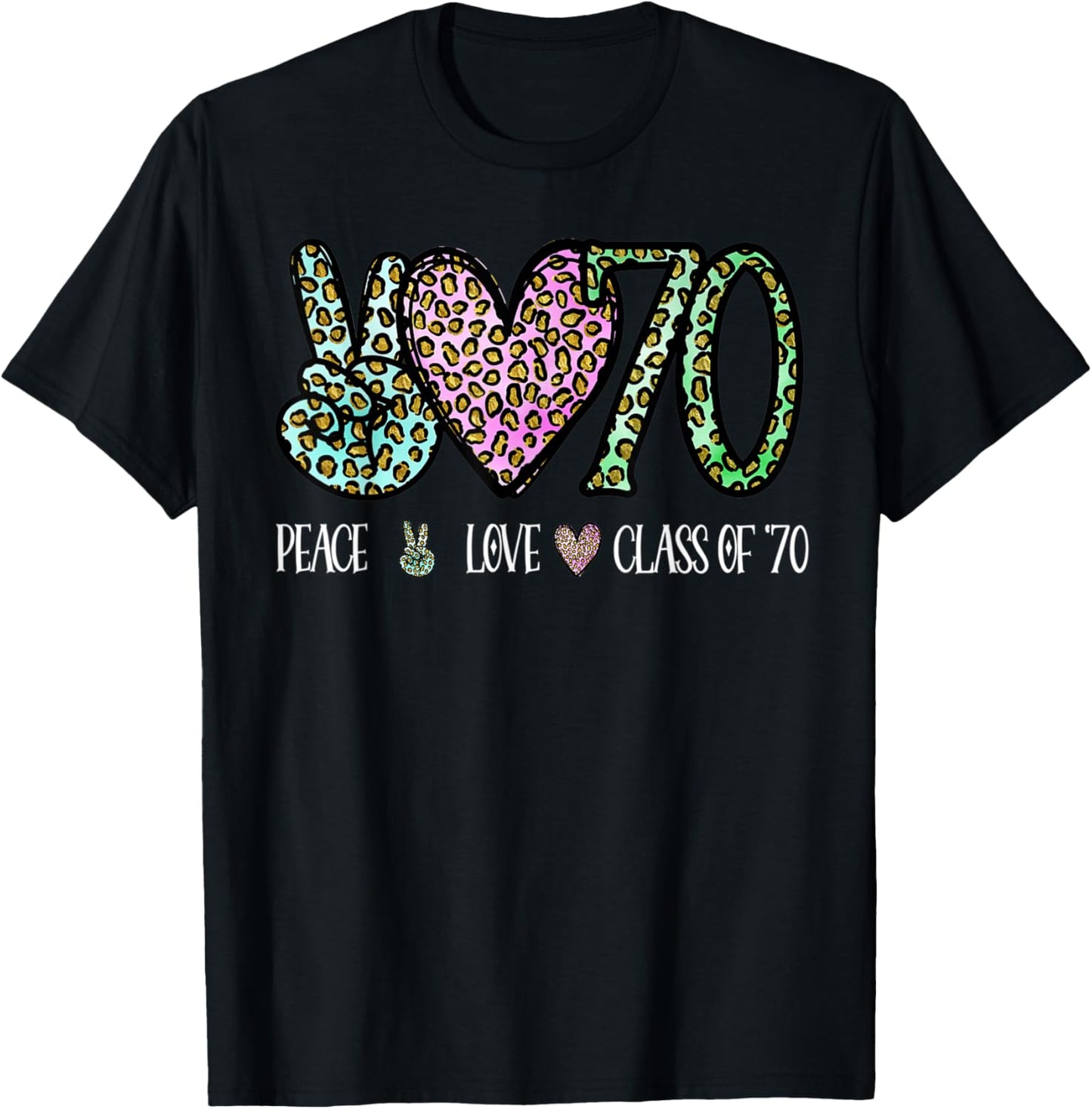 Class Of 1970 Shirt Leopard Senior Graduation Class Reunion T Shirt Premium Print Fan Favorite
