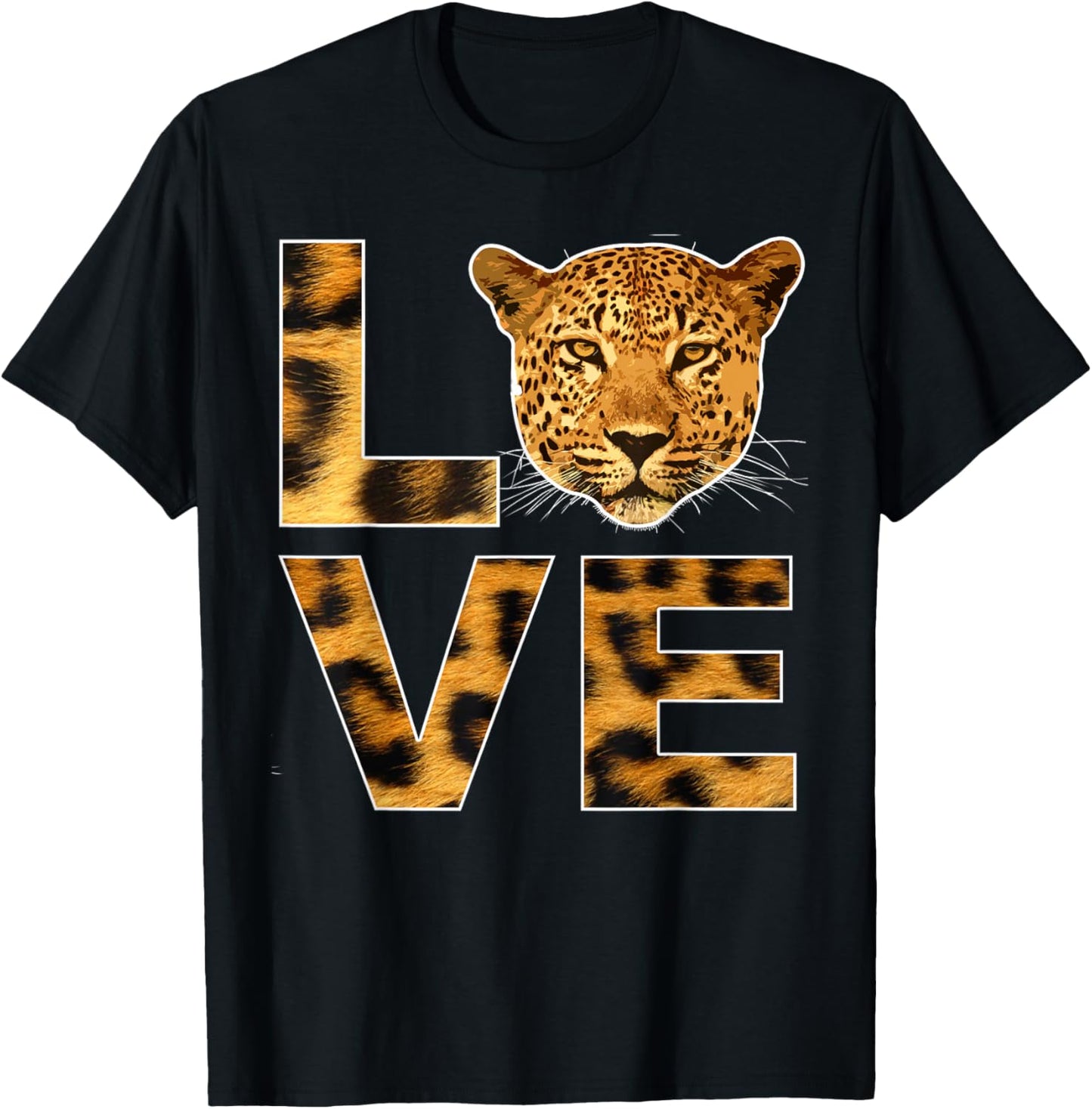 Leopard Print LOVE Cheetah Face Wild Animals Gift Apparel High Search Demand US Top Pick