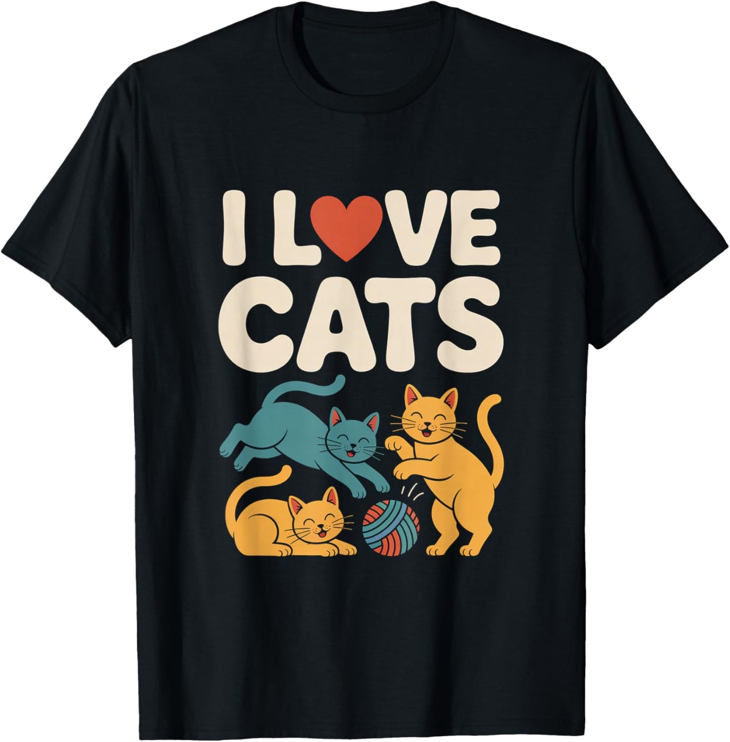I Love Cats Playful Kittens Yarn Ball Yarn Supply | High Search Volume | Customer Favorite