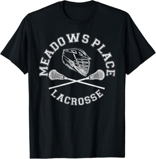 Meadows Place Lacrosse Vintage Distressed Retro Lax Apparel | Trending 2025 | Aesthetic Casual Look
