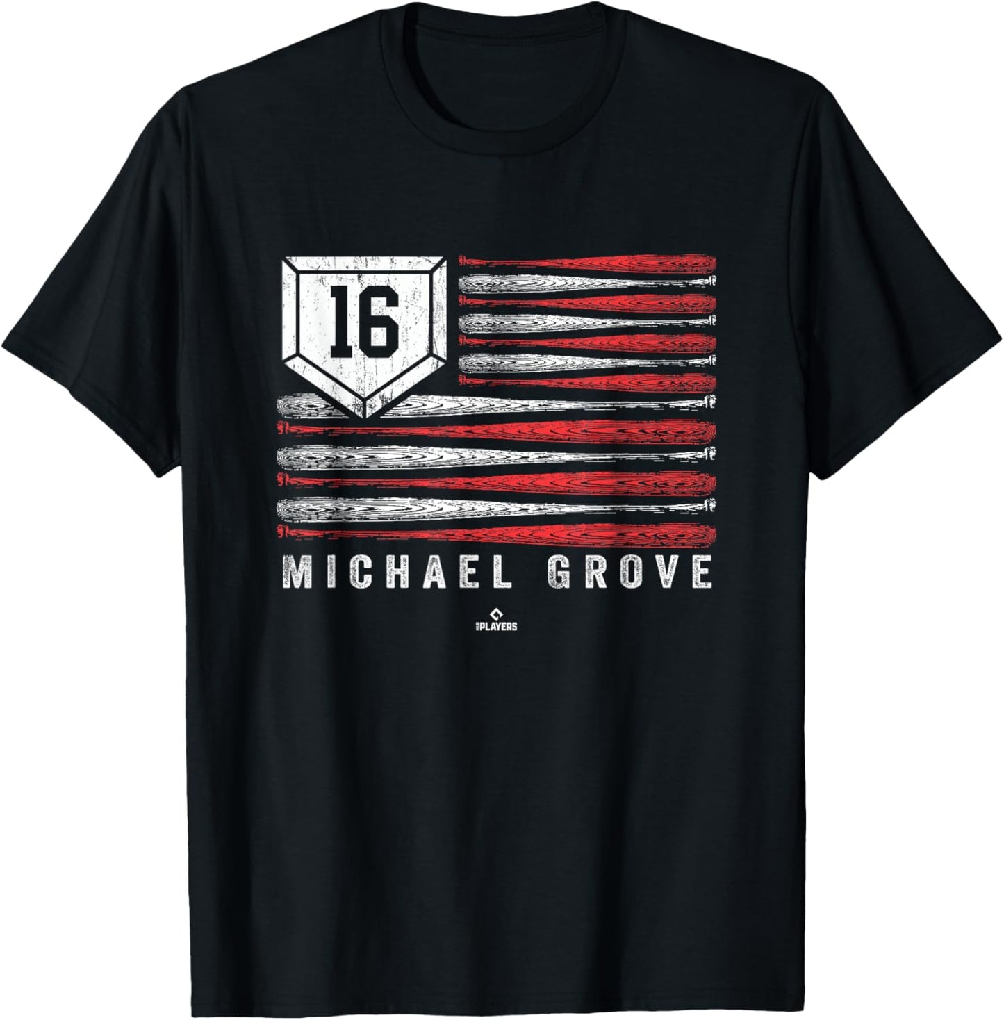 Vintage US Flag Baseball Stripes Michael Grove MLBPA Apparel | Everyday Casual Wear