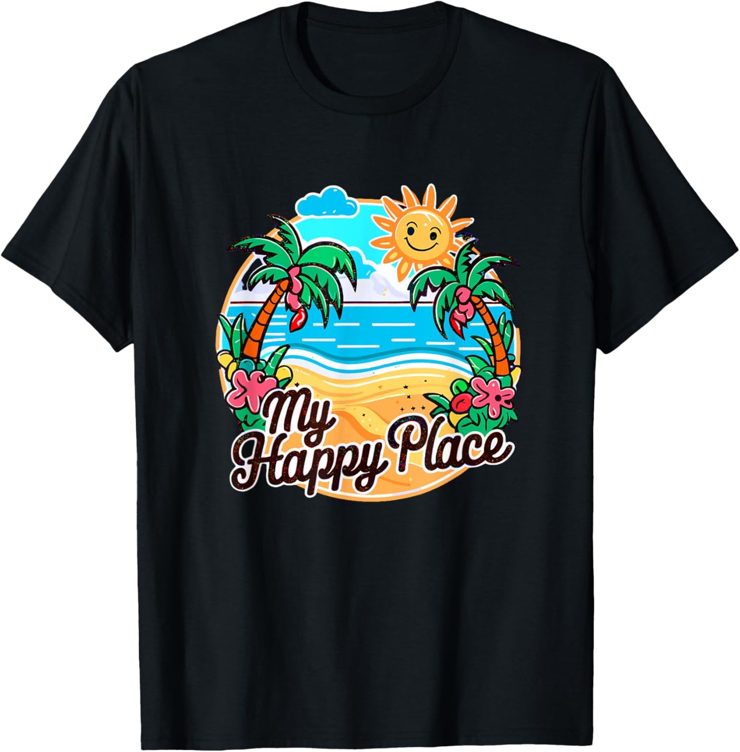 My Happy Place Beach Life Summertime Summer Vacation Men Women Kids Apparel | Premium Quality | Perfect Gift Choice