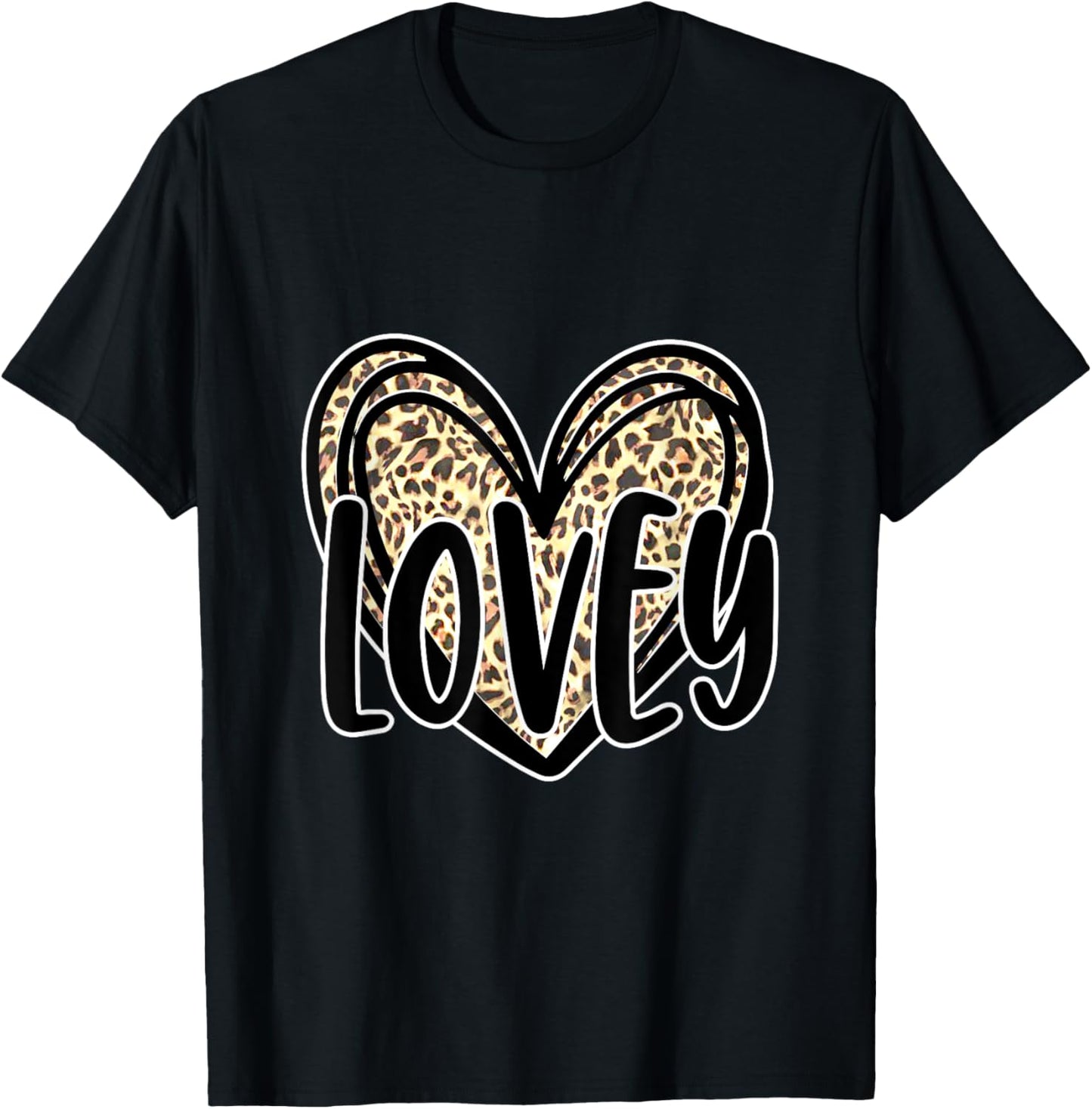 Cute LOVEY Women s Leopard Cheetah Print Heart Grandmother Apparel Comfort Fit Everyday Wear