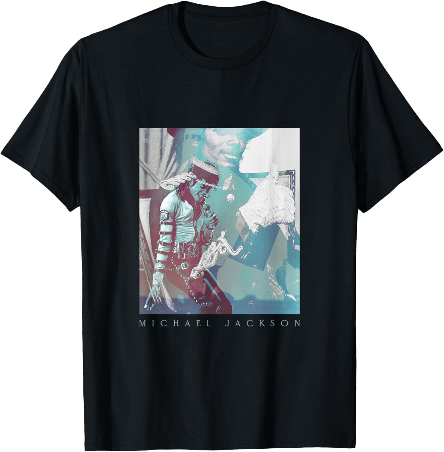 The King of Pop MJ-007 Black Michael Jackson King T-Shirt Unisex-Adults Unisex Classic Fit Short Sleeve Cotton, Polye...
