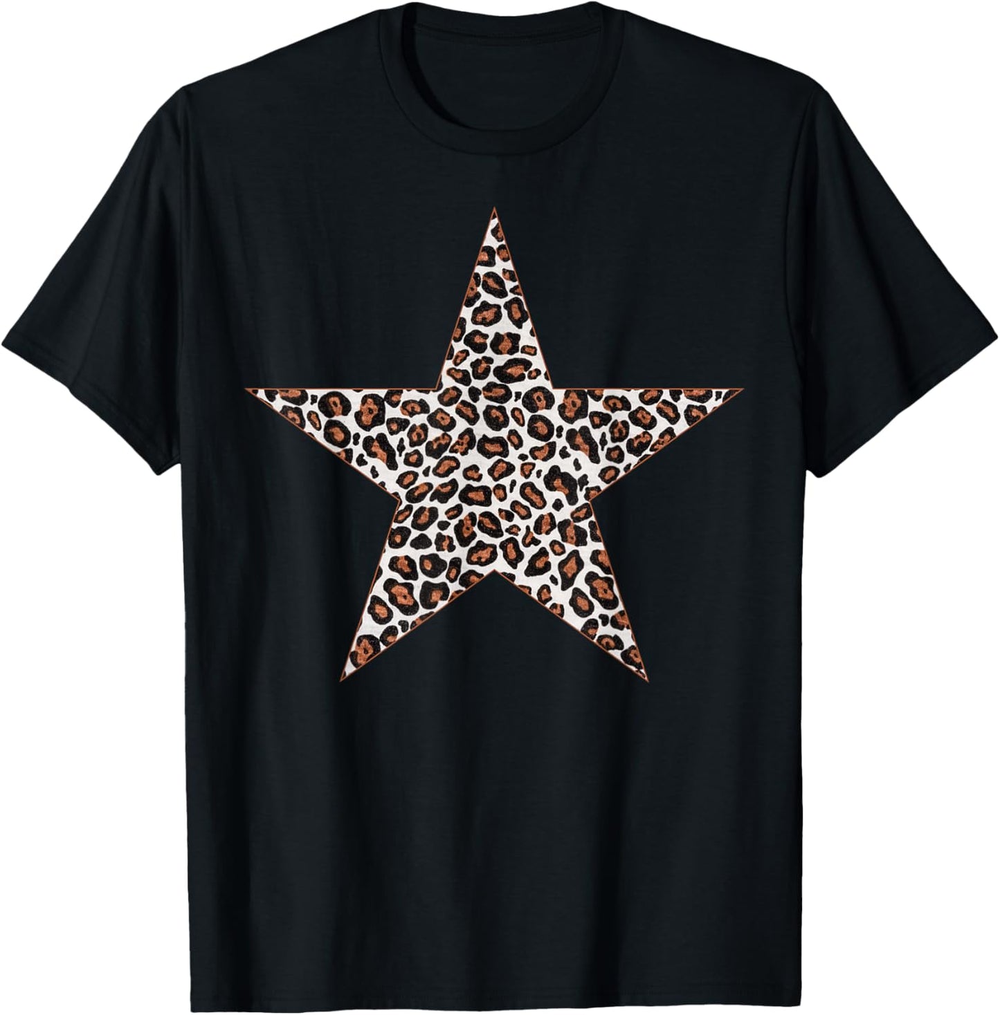 Star Shape Cute Cheetah Leopard Print Graphic Apparel Comfort Fit Gift Ready