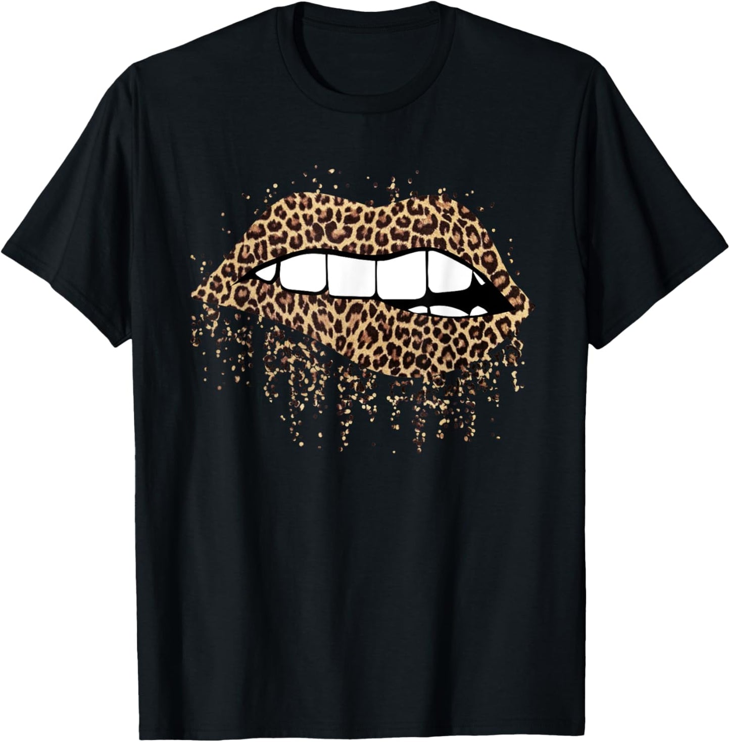 Leopard Lips Dripping Biting Lip Cheetah Apparel Comfort Fit Gift Ready