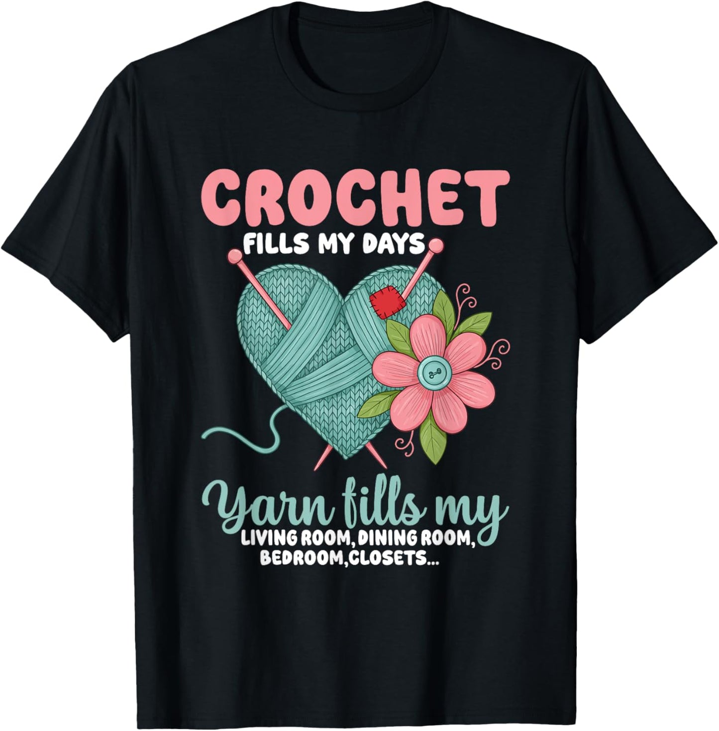 Crochet Yarn Fills My Heart Design Yarn Supply | Premium Quality | Best Seller Choice