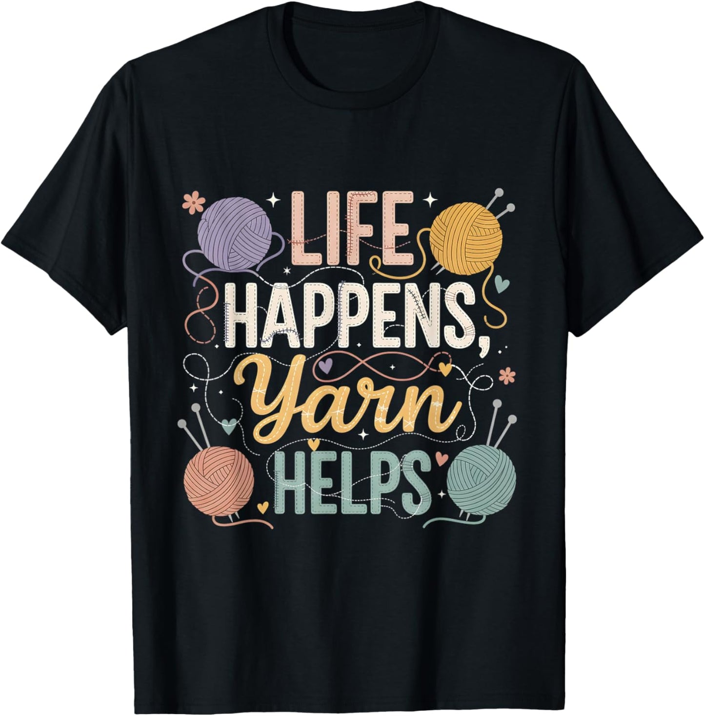 Life Happens Yarn Helps Knitting and Crocheting Yarn Supply | Viral US Pick | Best Seller Choice