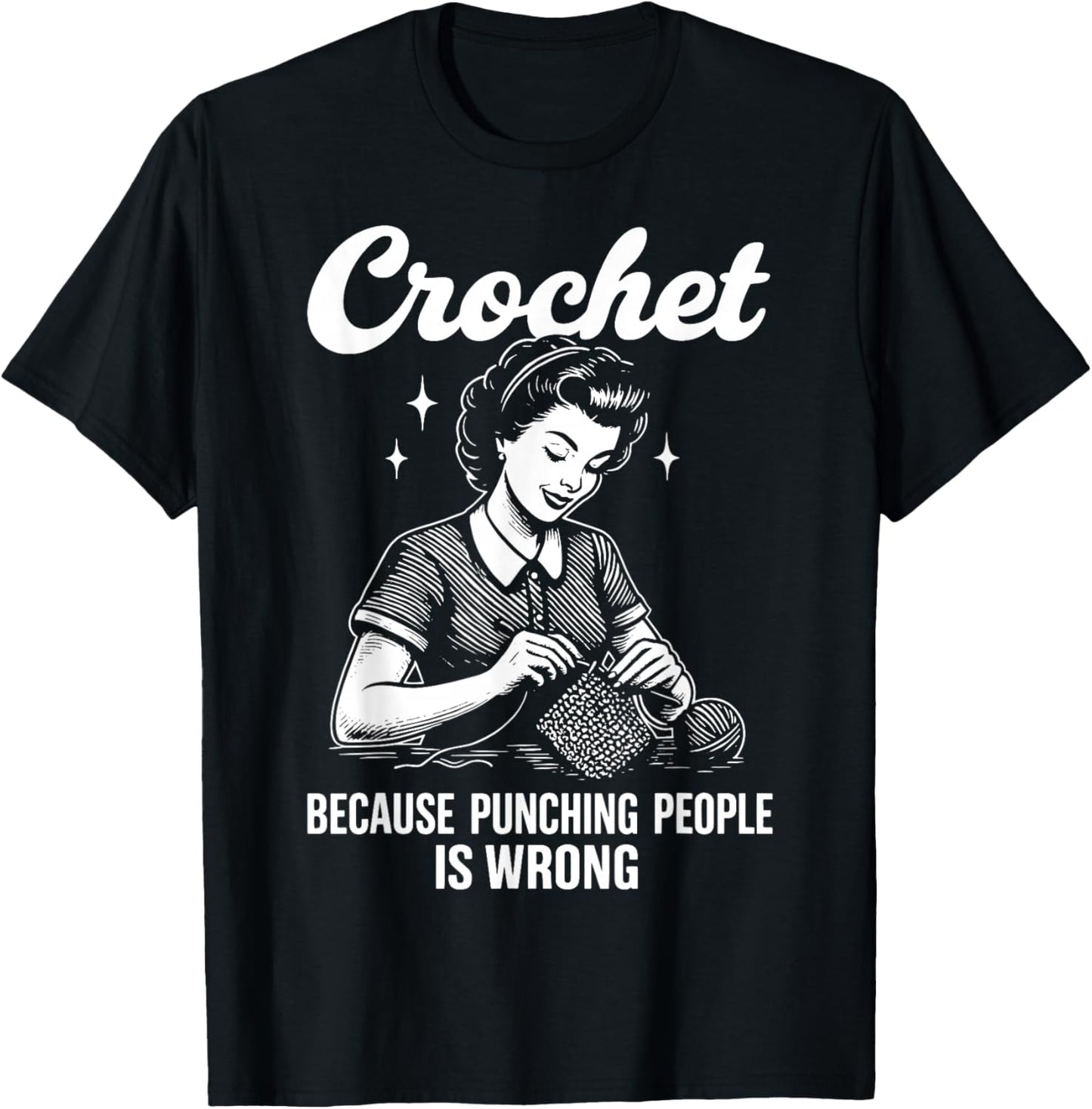 Crochet Because Punching People Is Wrong Yarn Supply | Viral US Pick | Customer Favorite