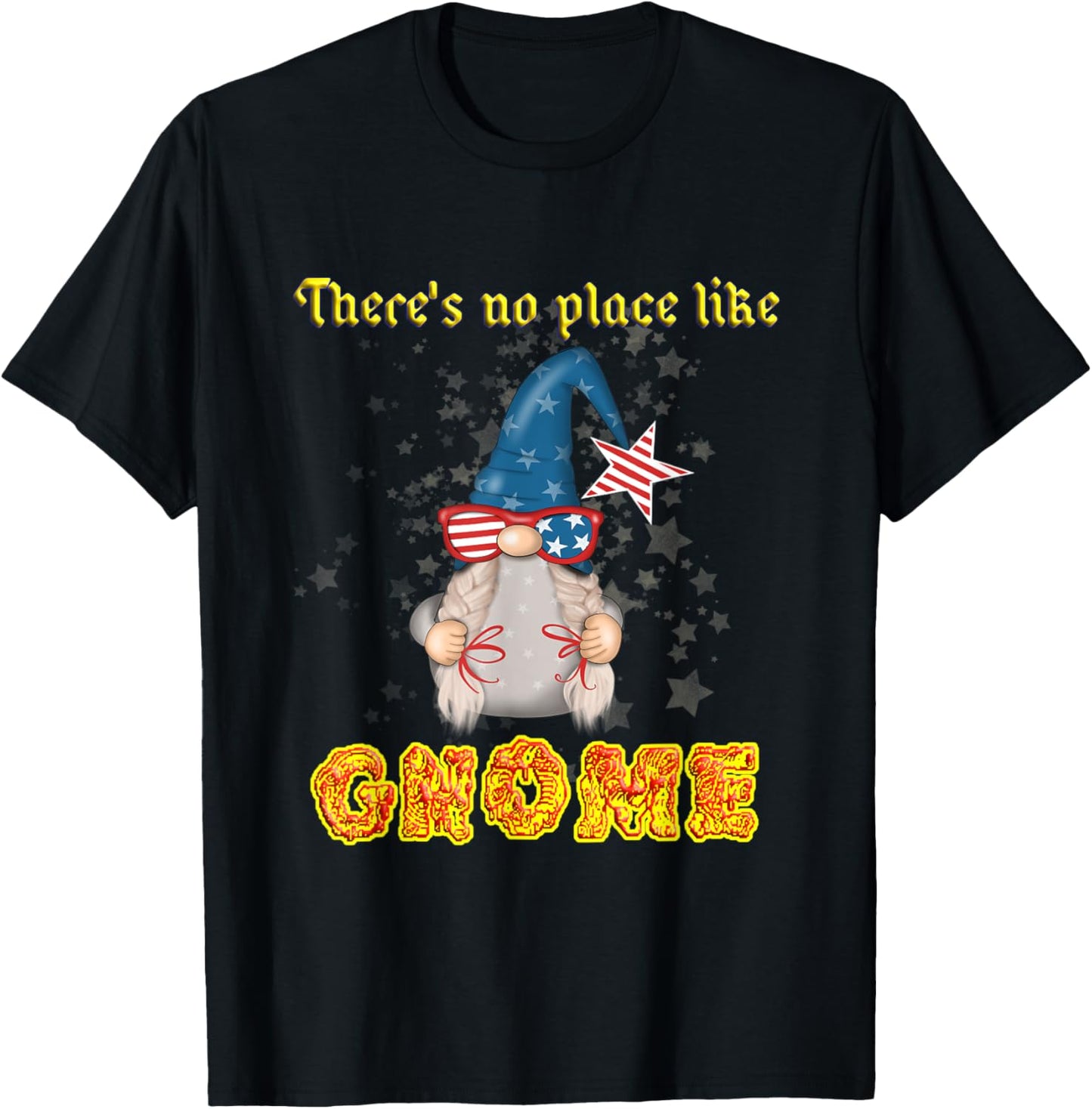 There's No Place Like Gnome!, USA Stars And Stripes, Kid's Apparel | High Search Volume | Aesthetic Casual Look