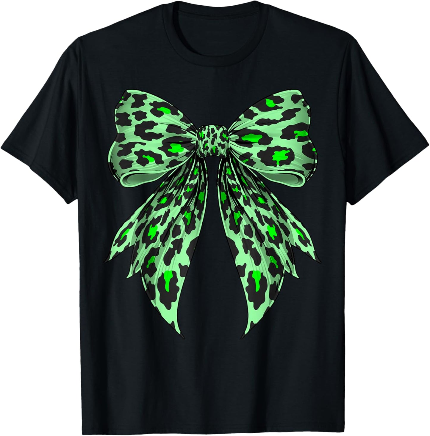Coquette Bow Cheetah Animal Pattern Lime Green Leopard Print Apparel Comfort Fit Hot Right Now