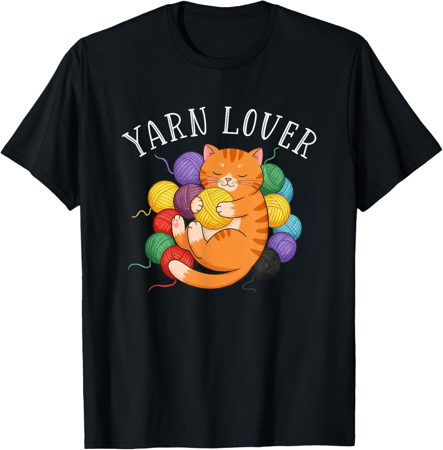 Yarn Lover Cozy Cat Embracing Balls Of Yarn Yarn Supply | Viral US Pick | High CTR Title