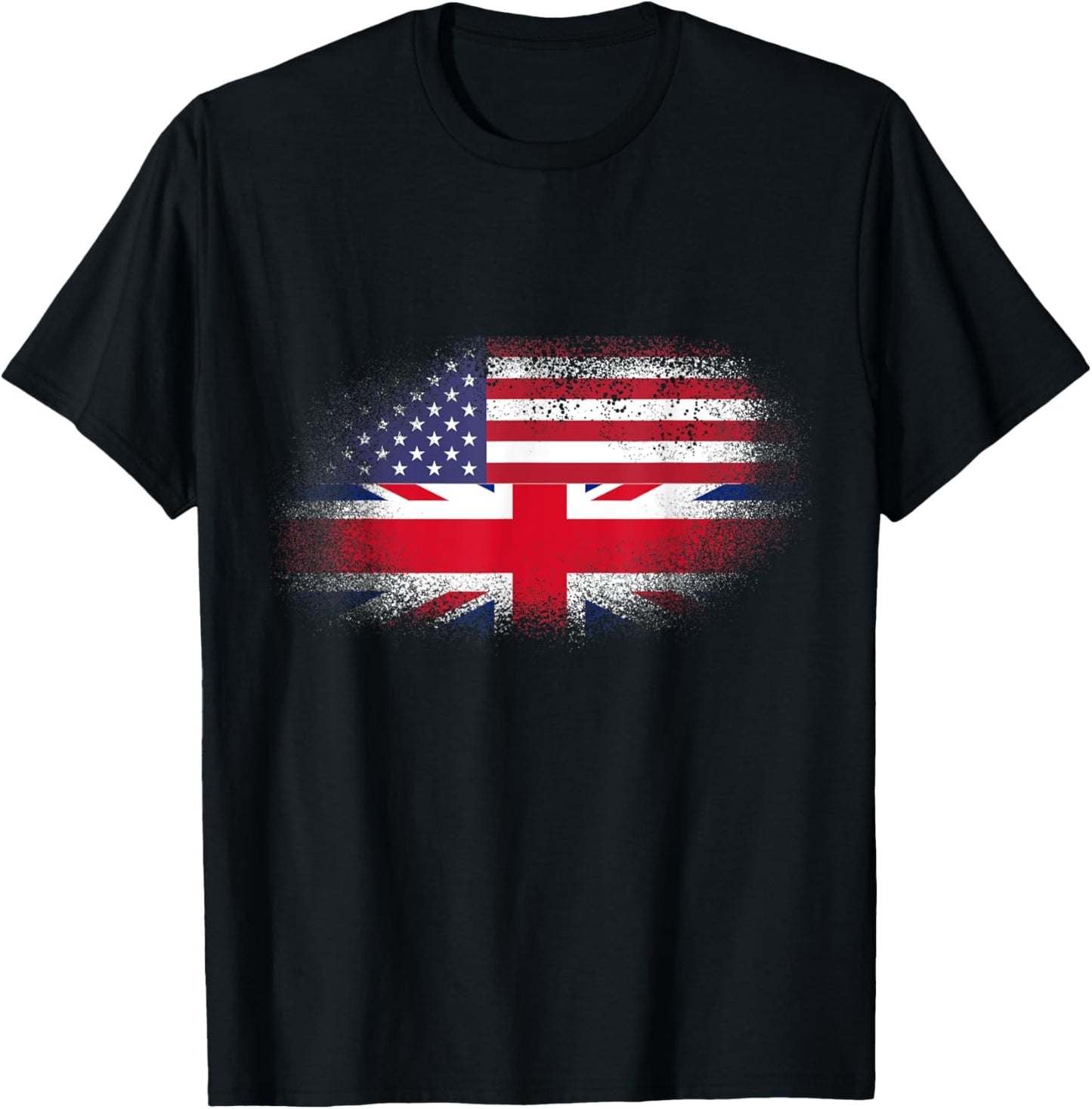 Half American Half British T Shirt UK USA Flags Britain Women Kids Men T-Shirt | US Viral Pick | High CTR Boost