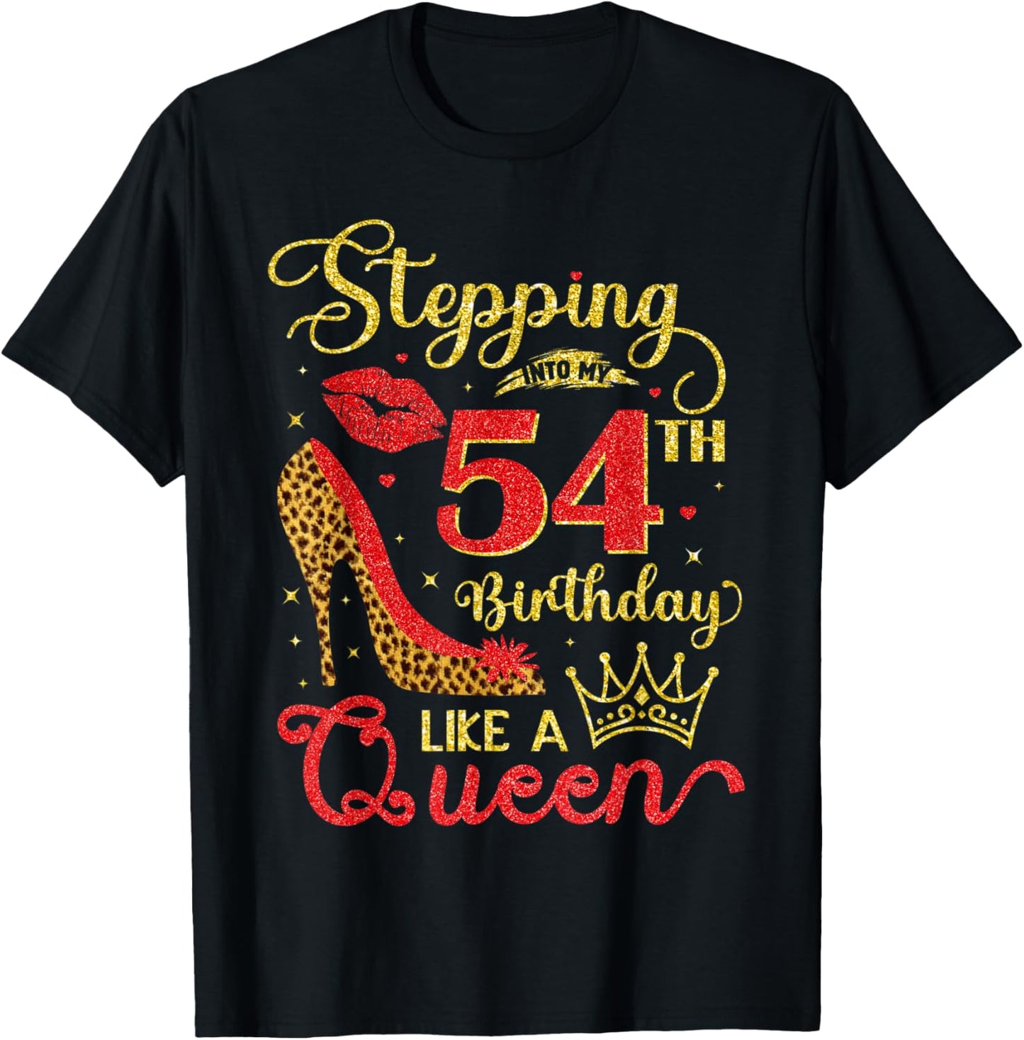 My 54th Birthday Like A Queen Cheetah Print Birthday Queen Apparel Premium Print Gift Ready