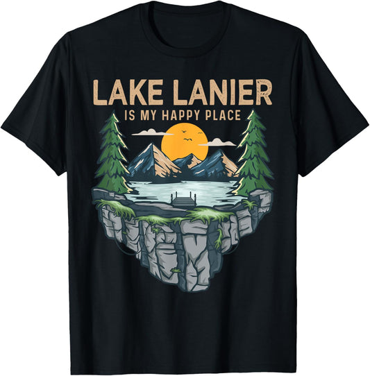 Fishing Boating Camping - My Happy Place Lake Lanier Apparel | US Viral Pick | Perfect Gift Choice