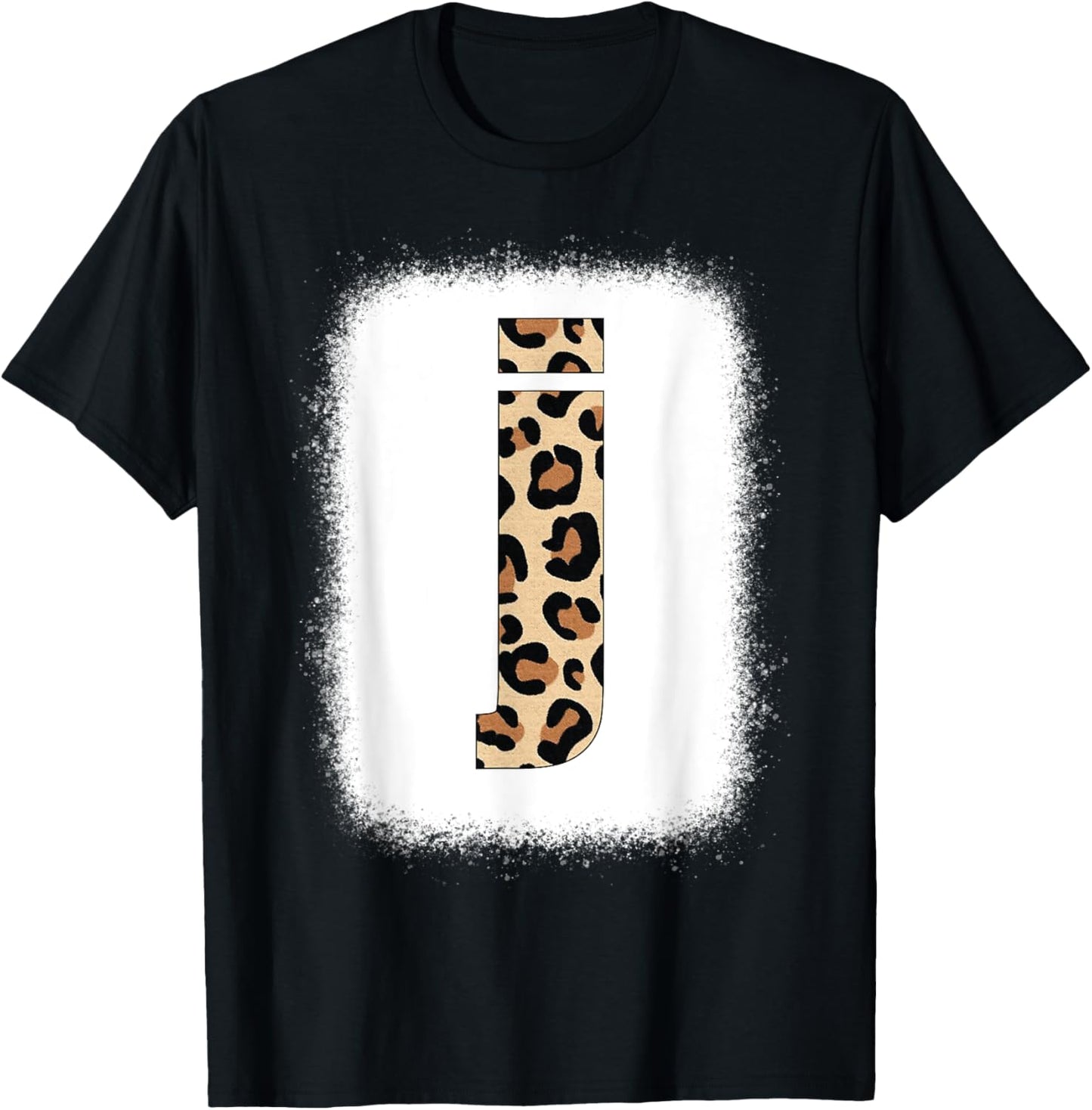 Cheetah Print Letter J Initial Letter J Leopard Bleached Apparel Trending US Hot Right Now